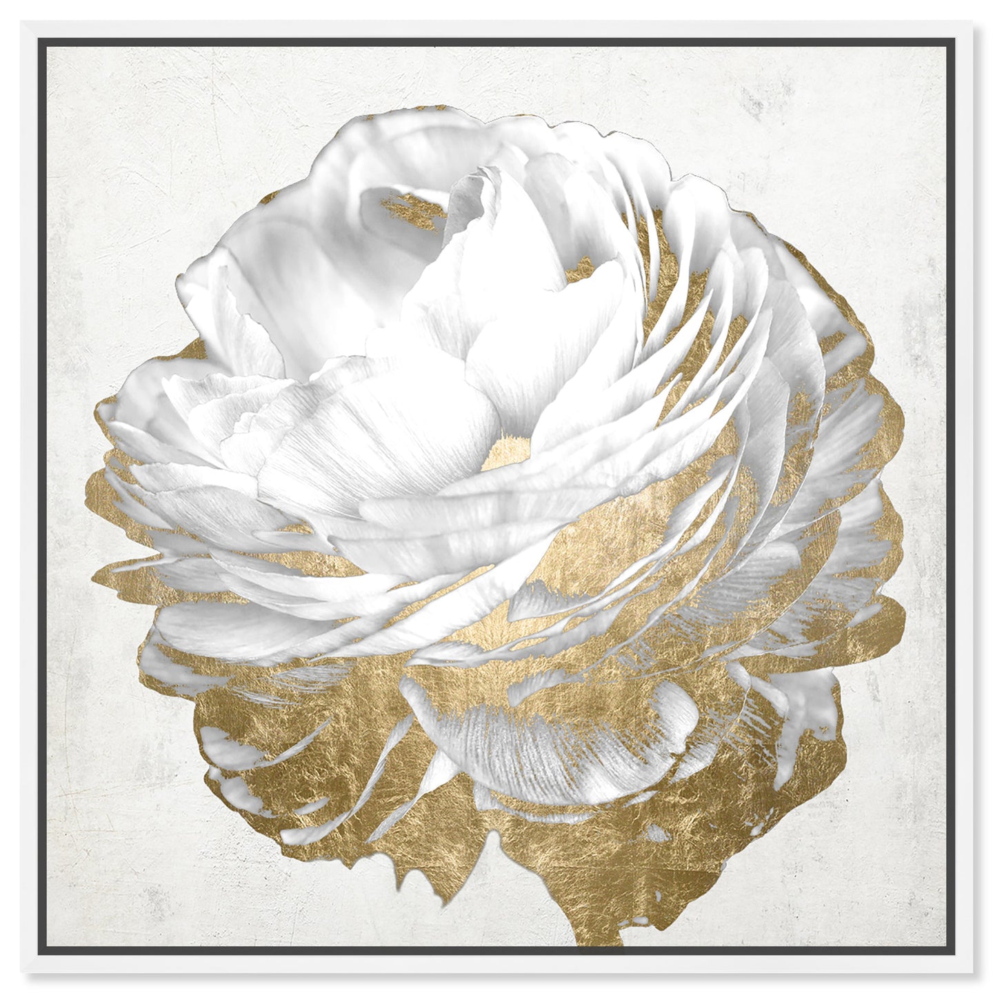 Gold and Light Floral White