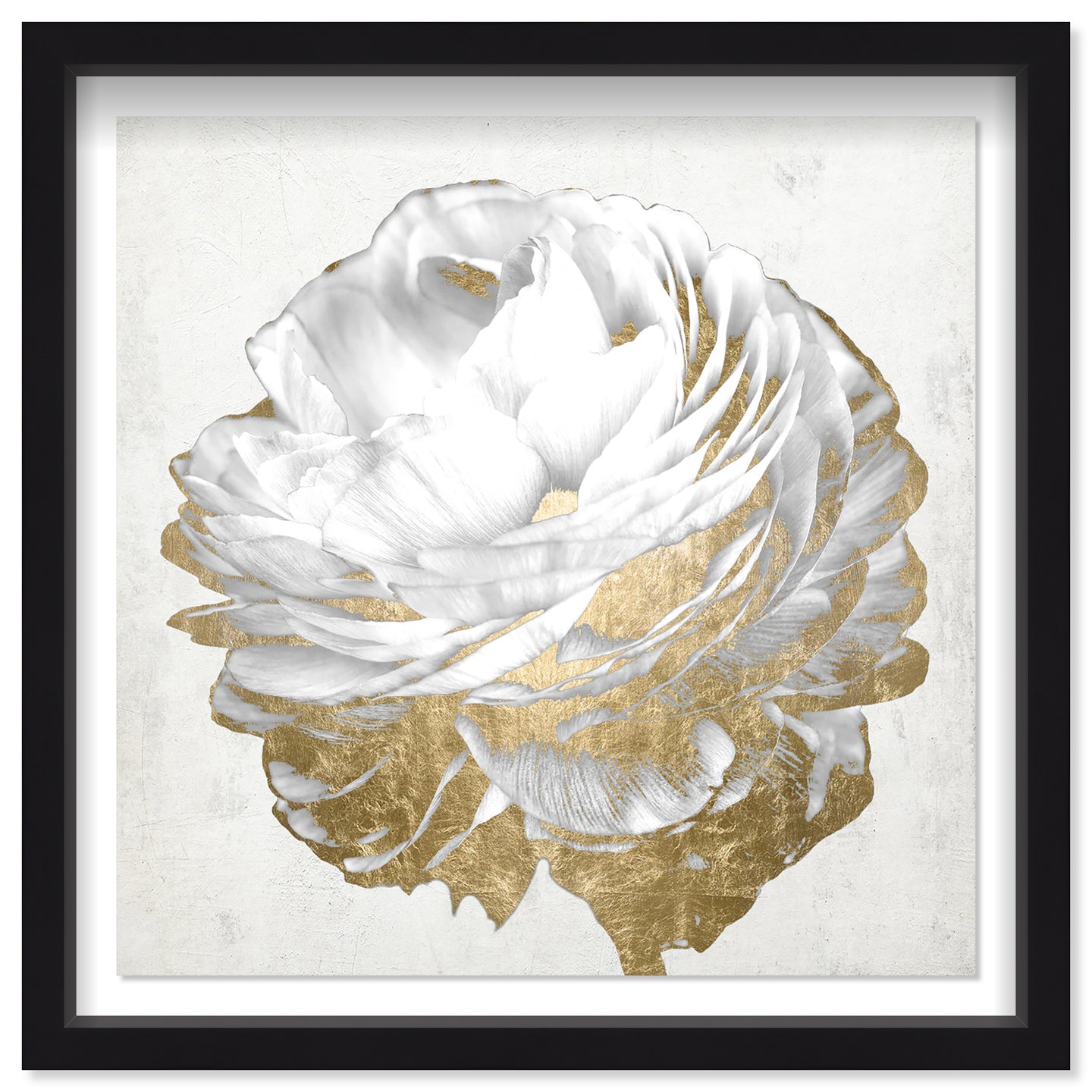 Gold and Light Floral White