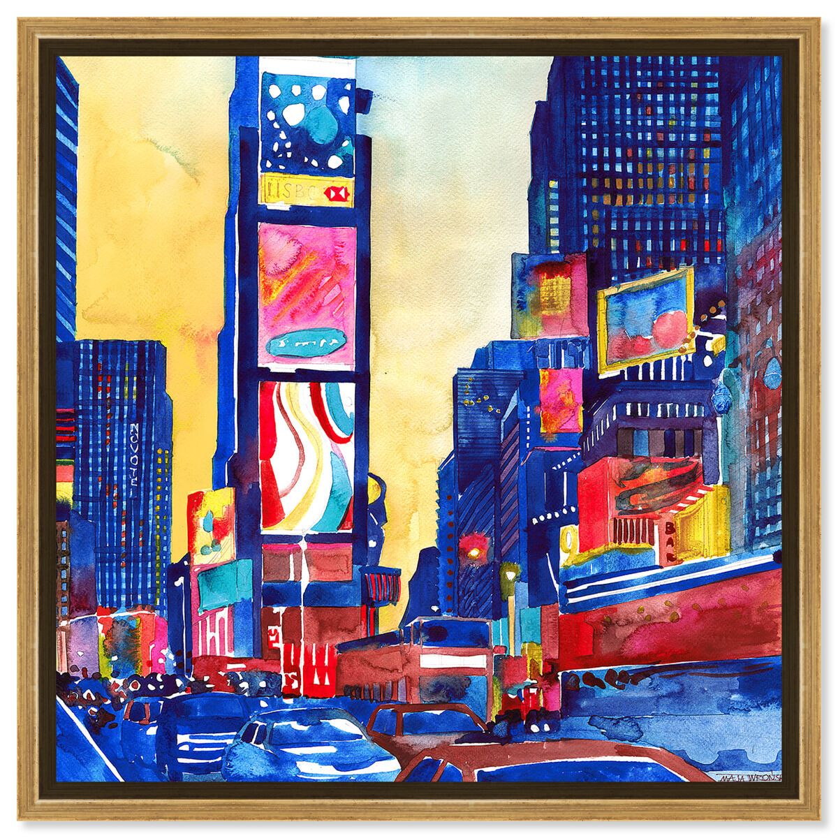 40x40/Framed Canvas/PSGLD