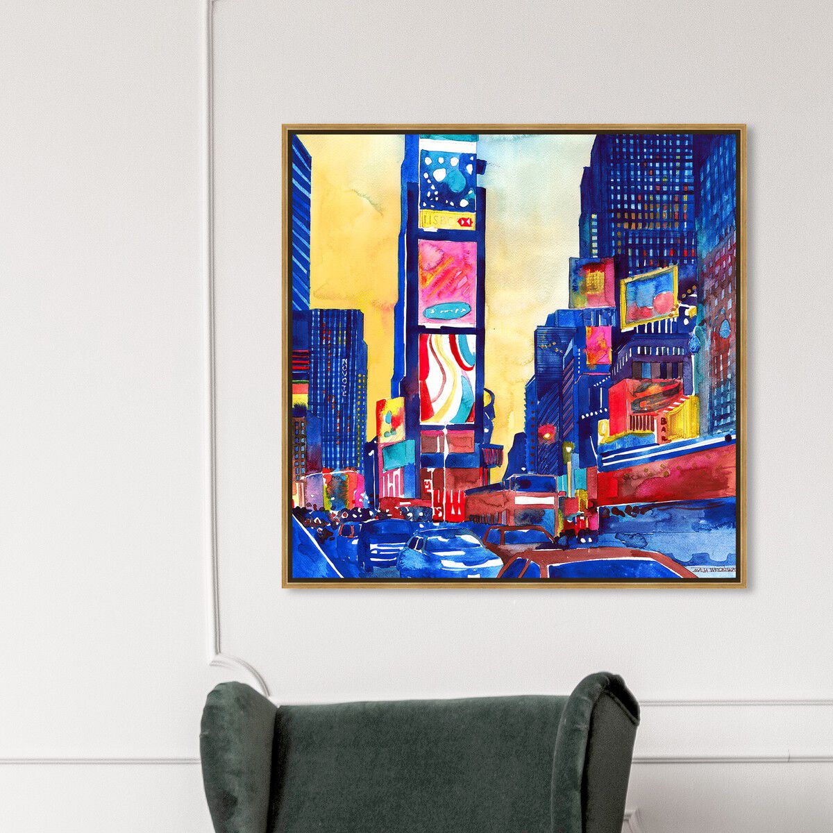 40x40/Framed Canvas/PSGLD