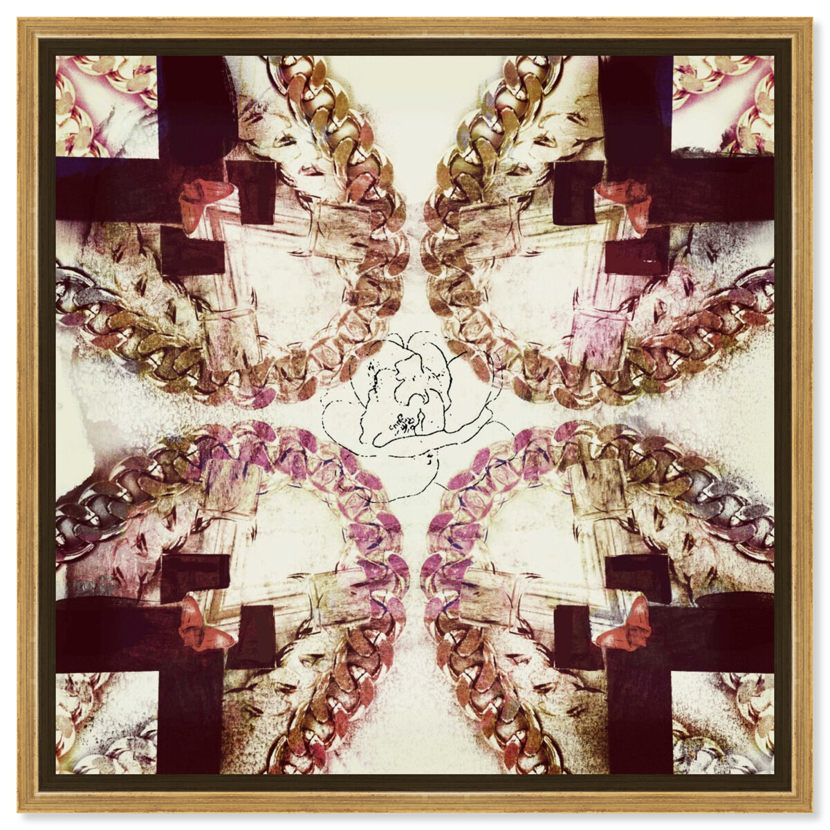 40x40/Framed Canvas/PSGLD