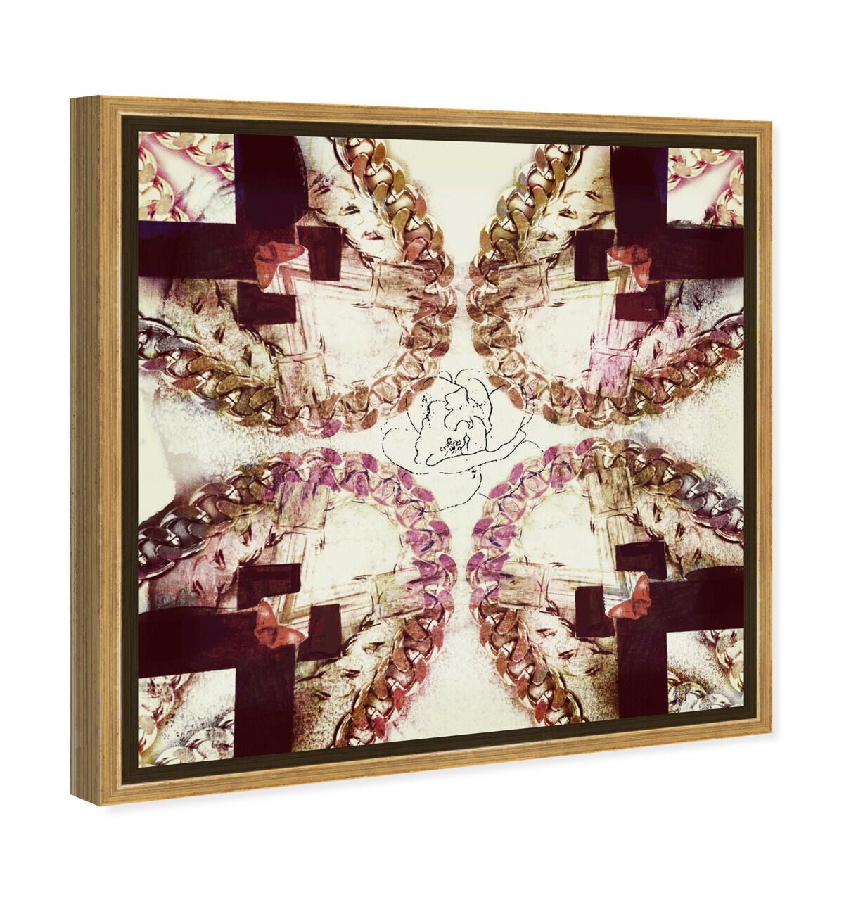 40x40/Framed Canvas/PSGLD