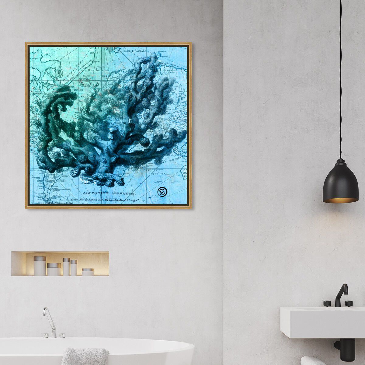 40x40/Framed Canvas/PSGLD
