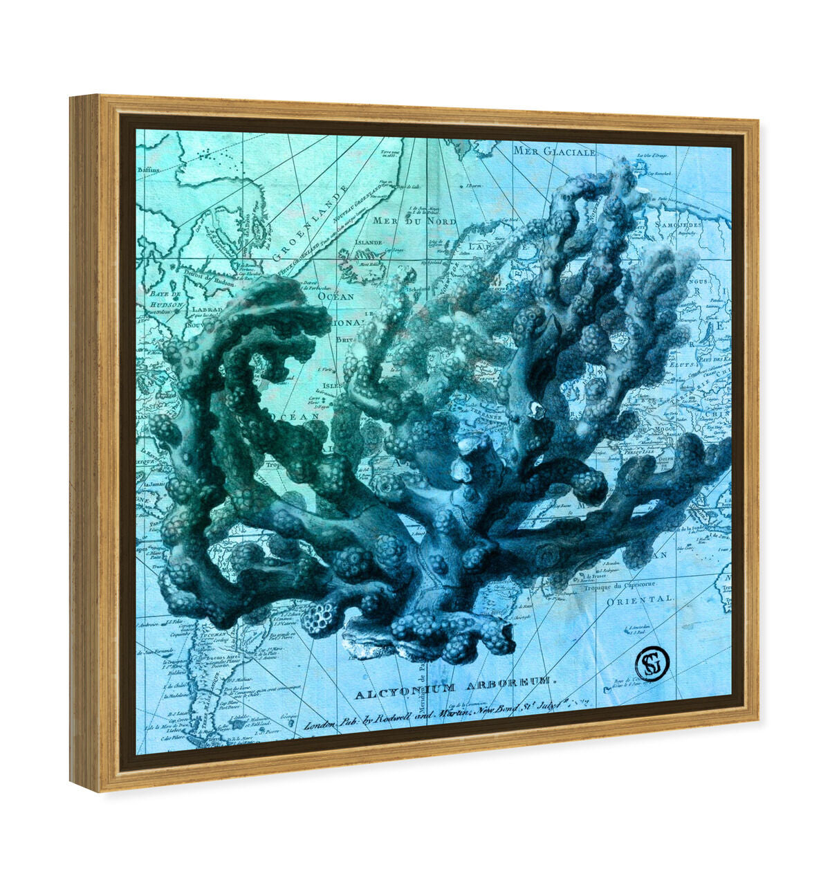 40x40/Framed Canvas/PSGLD