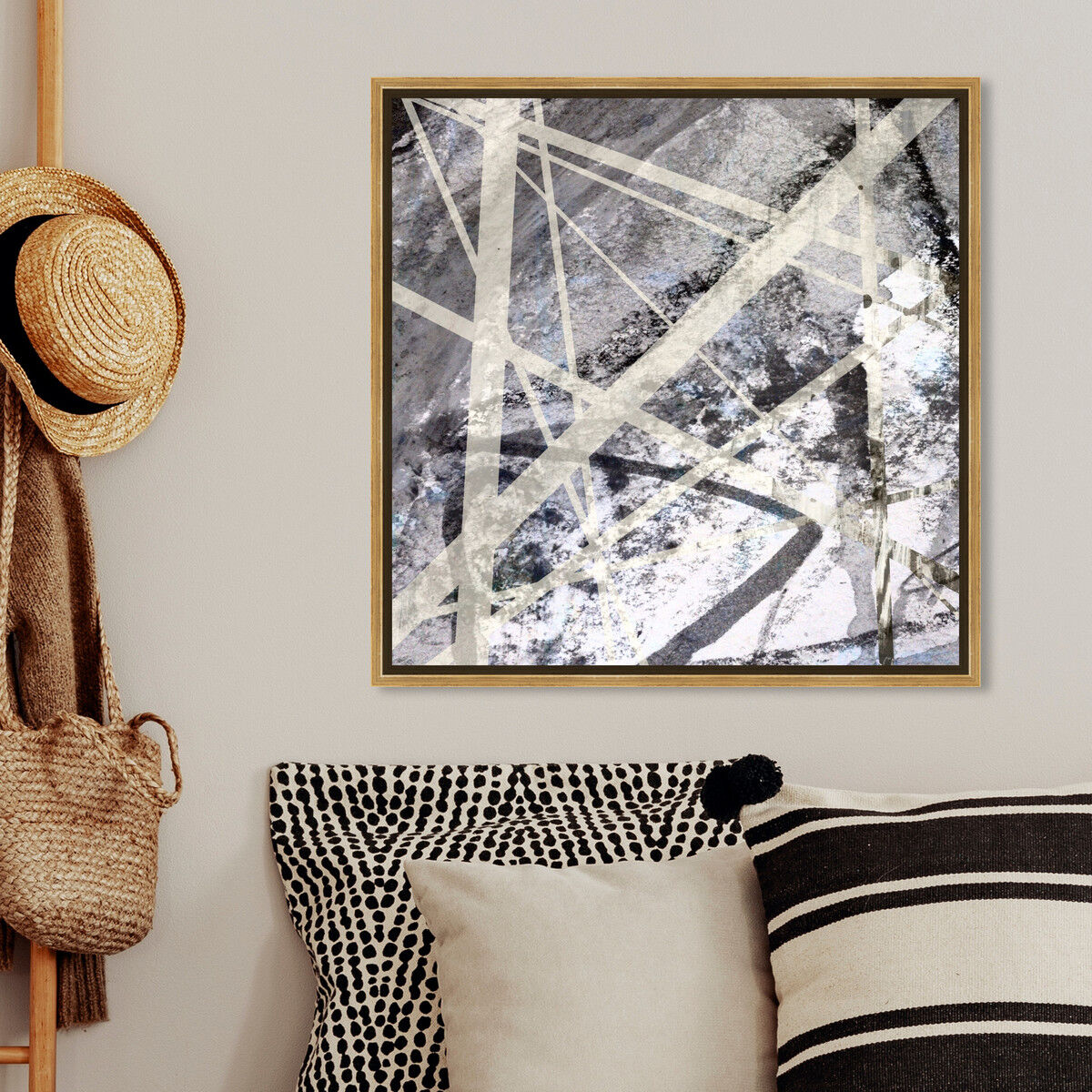 40x40/Framed Canvas/PSGLD