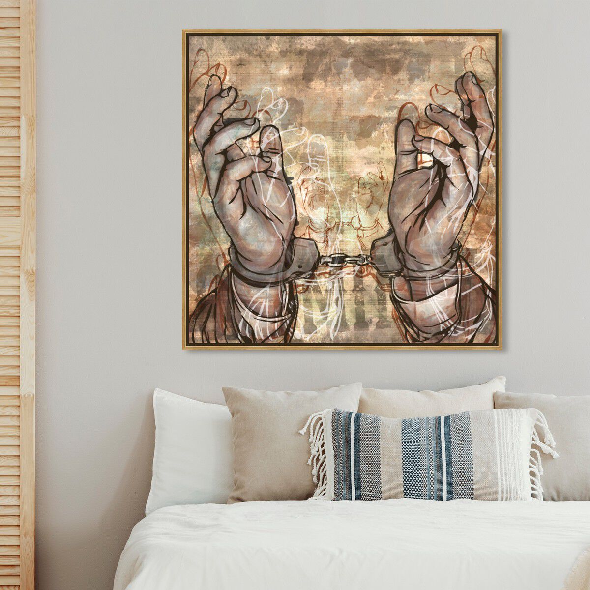 40x40/Framed Canvas/PSGLD