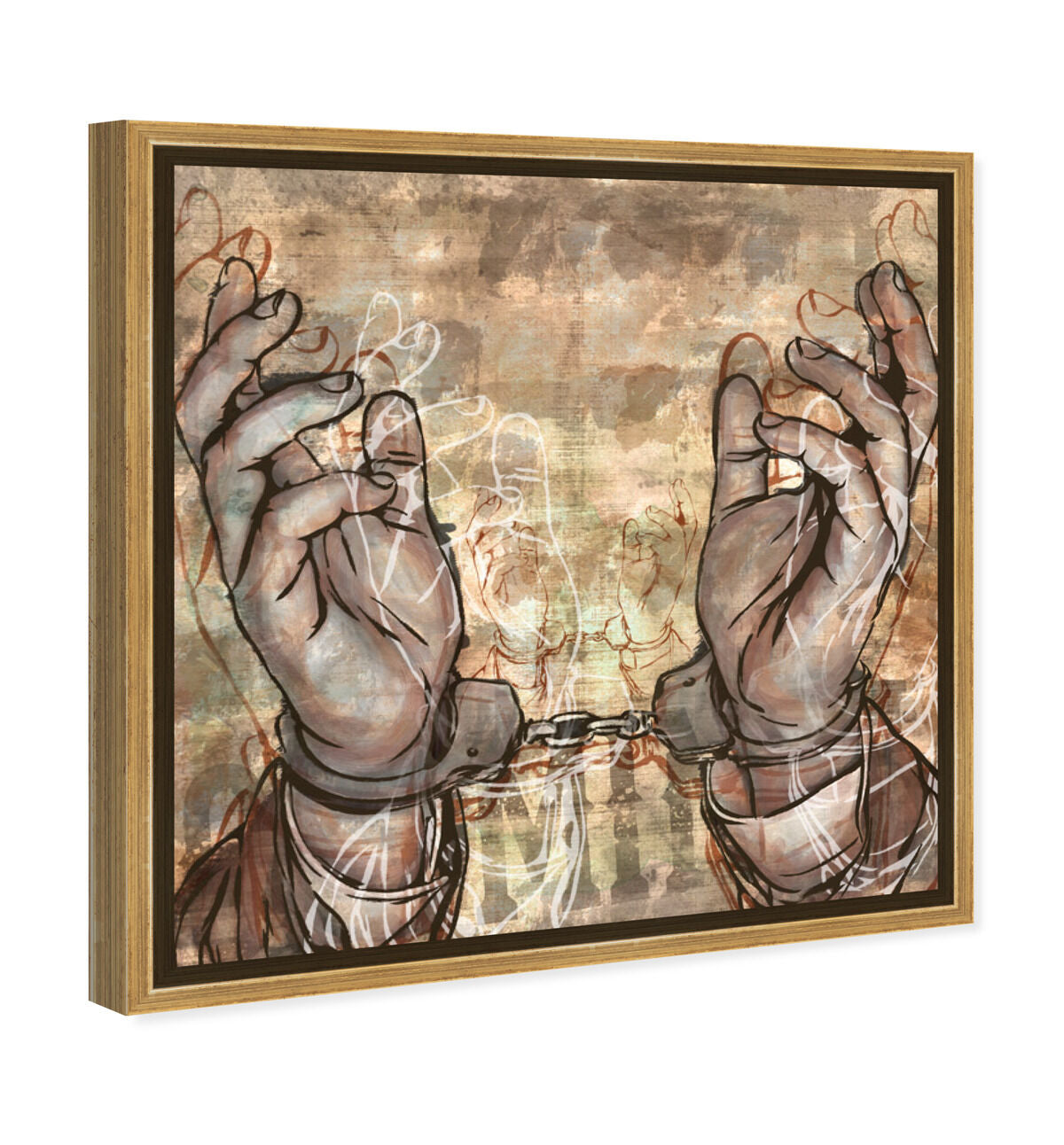 40x40/Framed Canvas/PSGLD