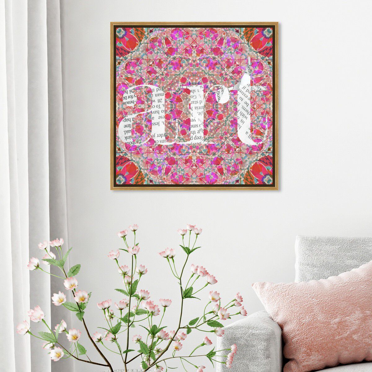 40x40/Framed Canvas/PSGLD