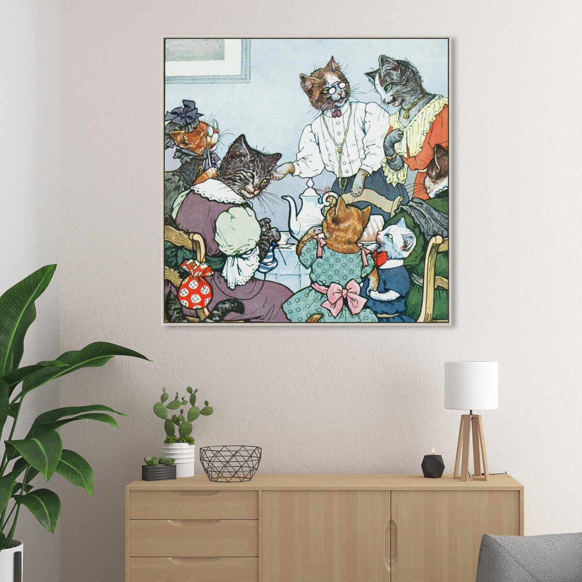 The Cat Family | Wall Art by Oliver Gal