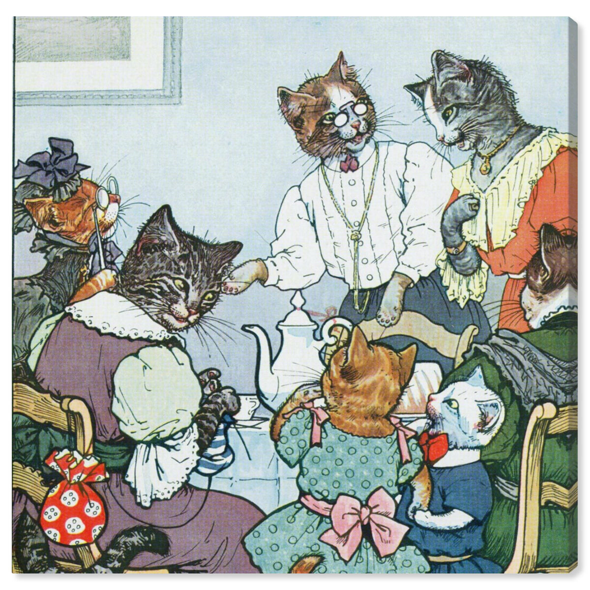 The Cat Family | Wall Art by Oliver Gal