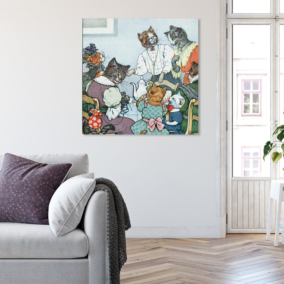 The Cat Family | Wall Art by Oliver Gal