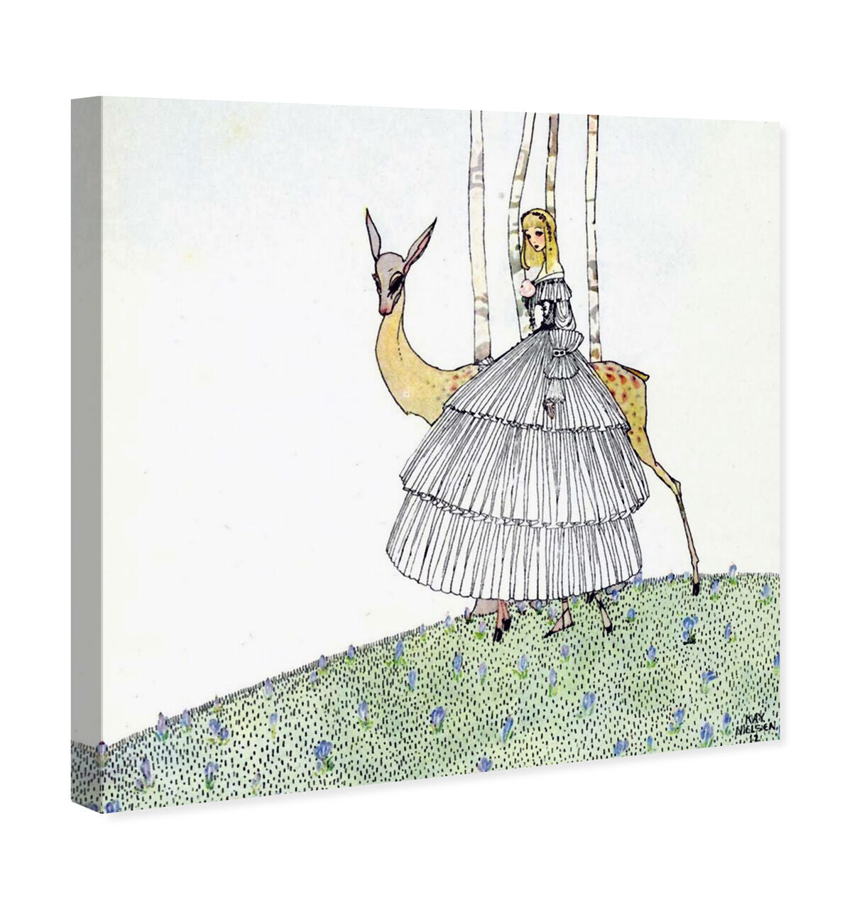 The Princess and the Fawn | Wall Art by Oliver Gal