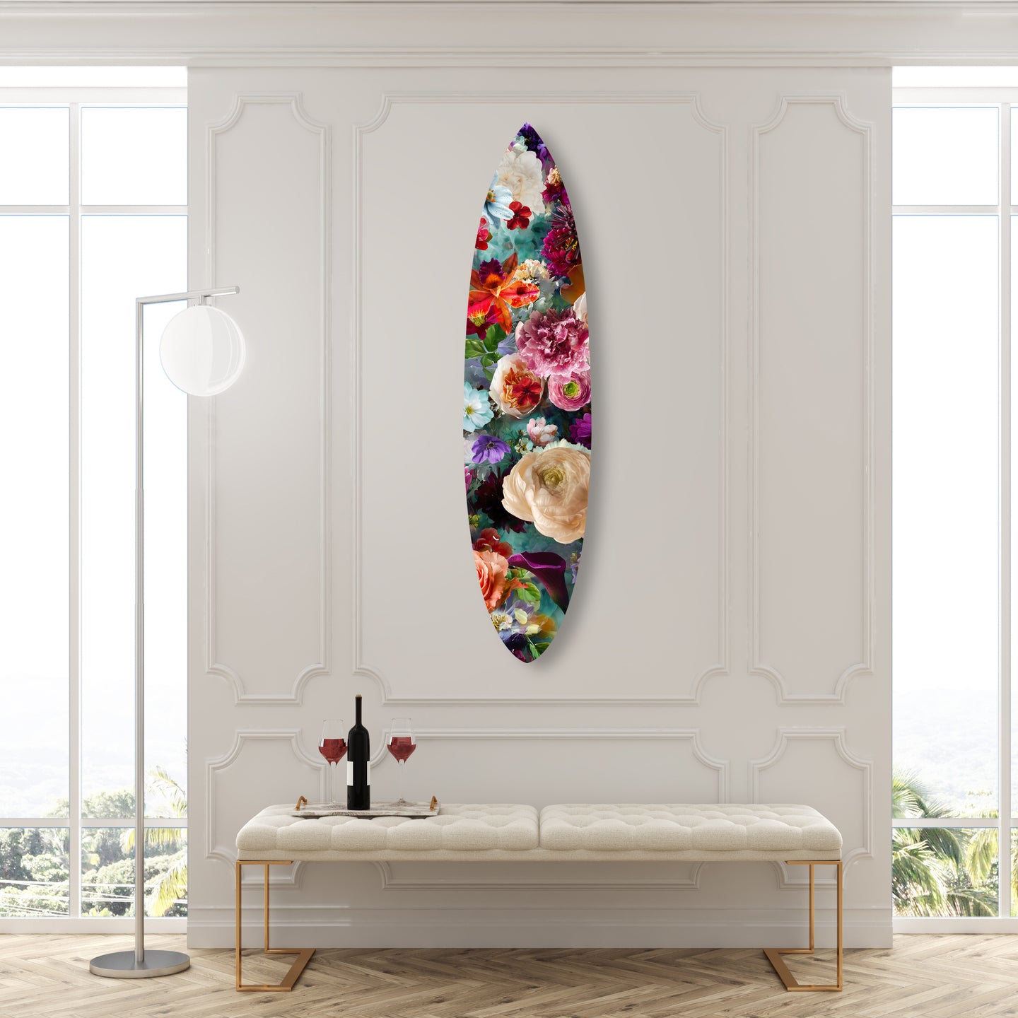 Maravilla Floral Surfboard
