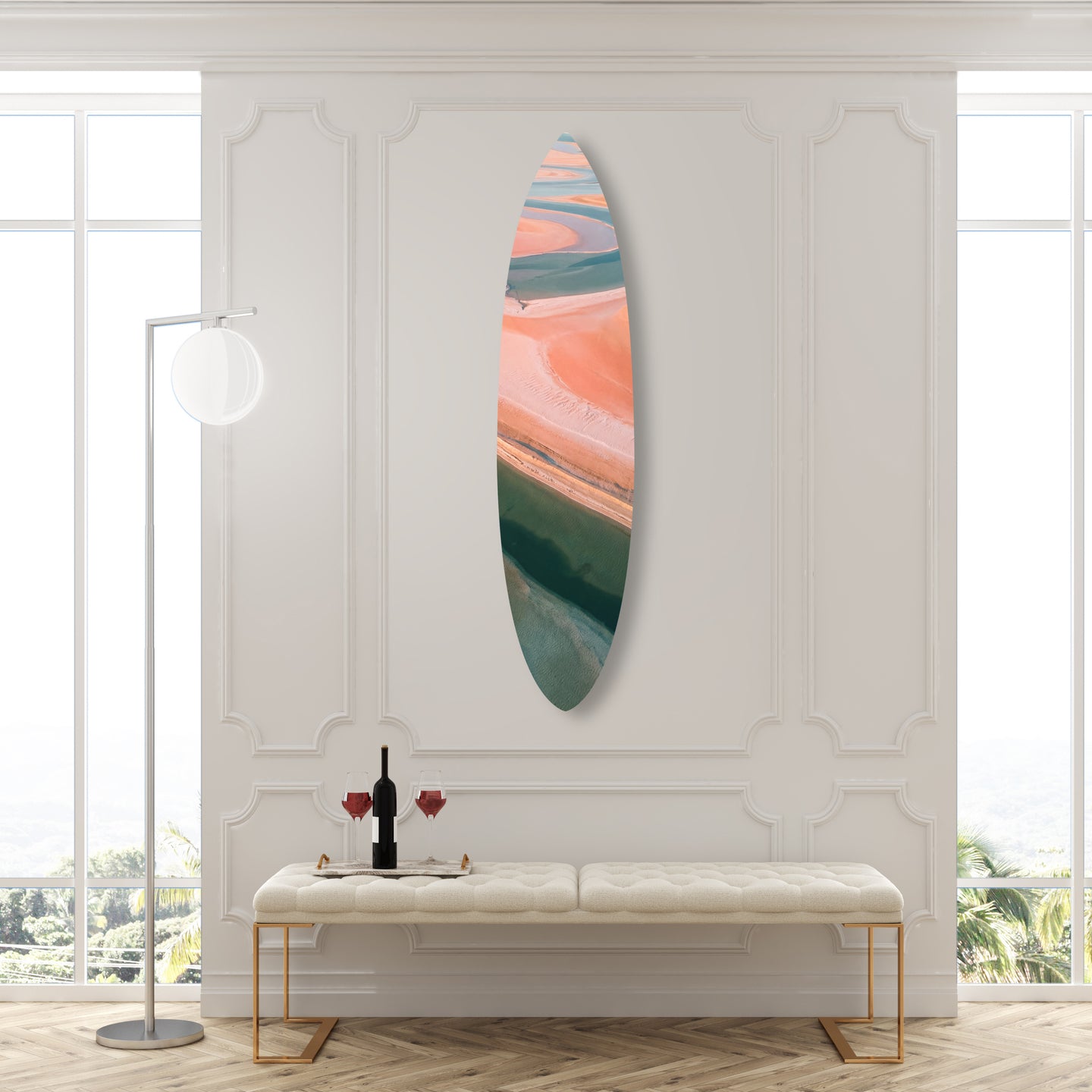 Teal River Surfboard