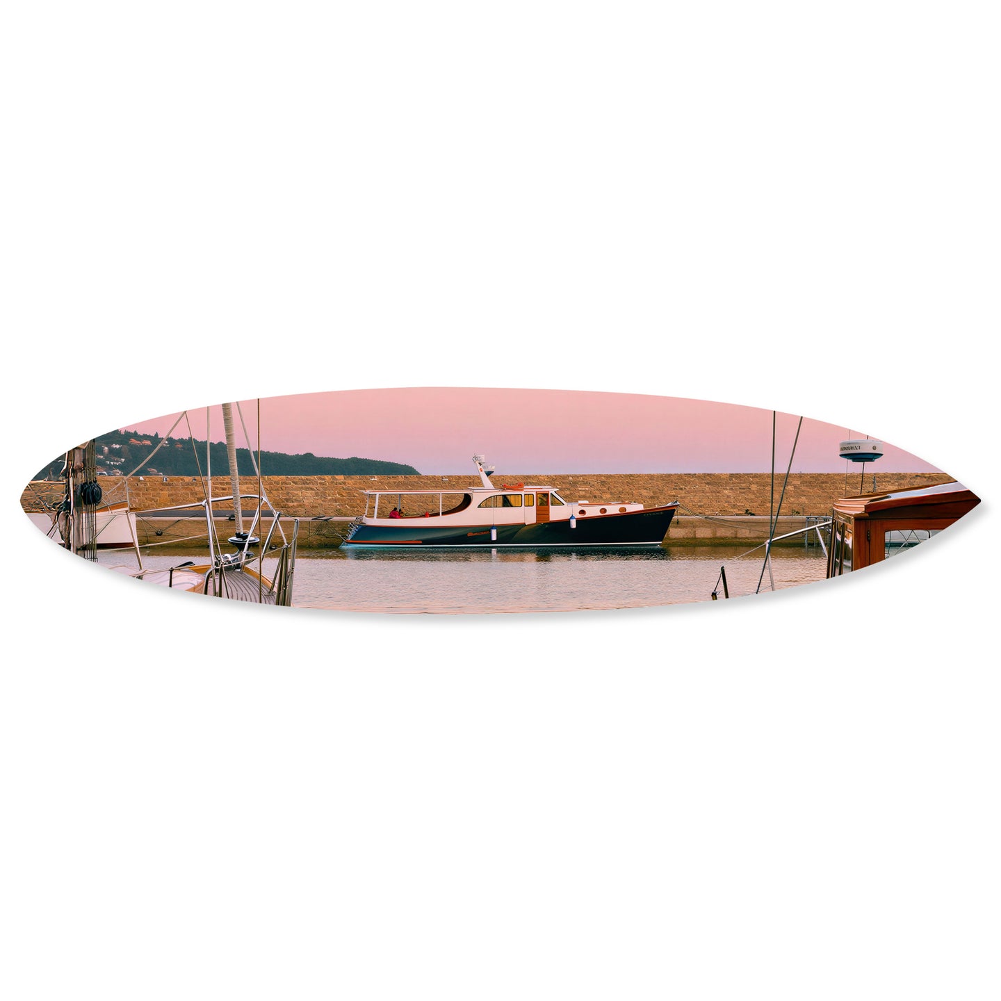 Marina at Dusk I Surfboard