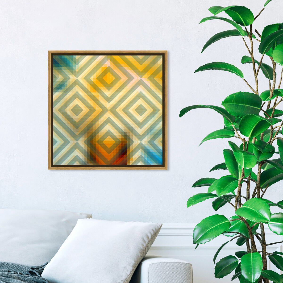 40x40/Framed Canvas/PSGLD