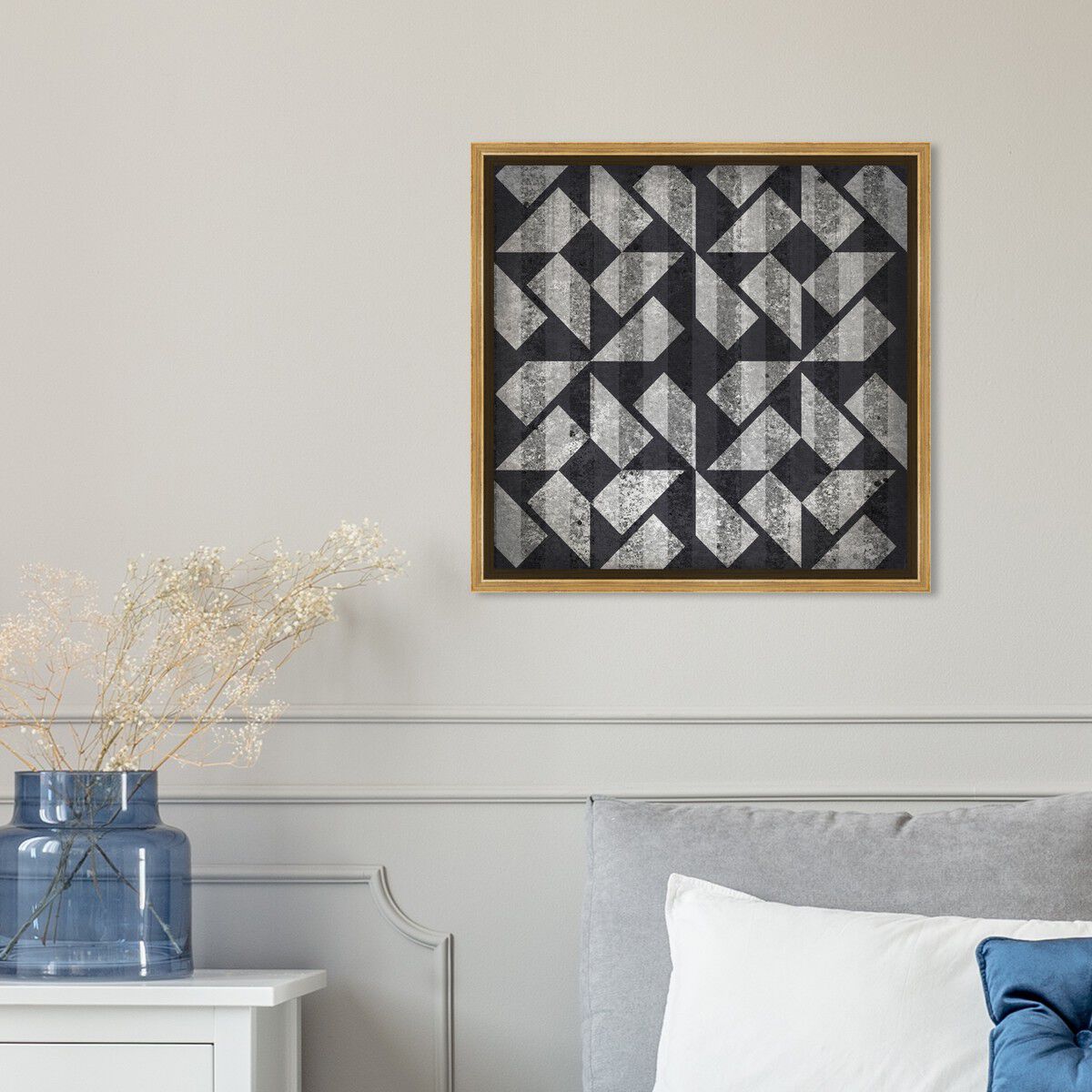 40x40/Framed Canvas/PSGLD