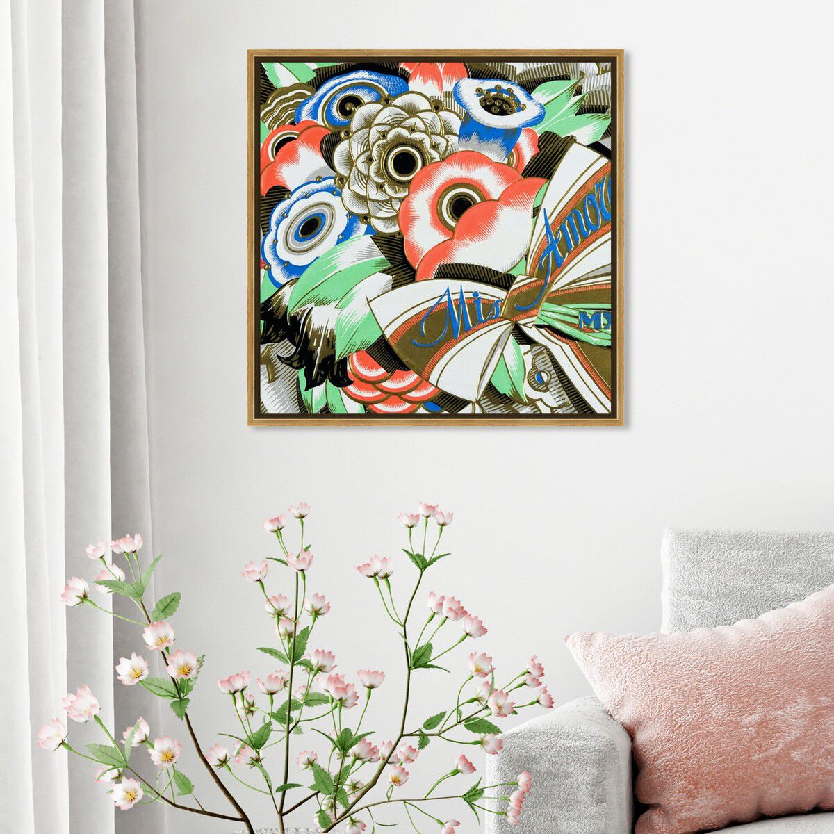 40x40/Framed Canvas/PSGLD