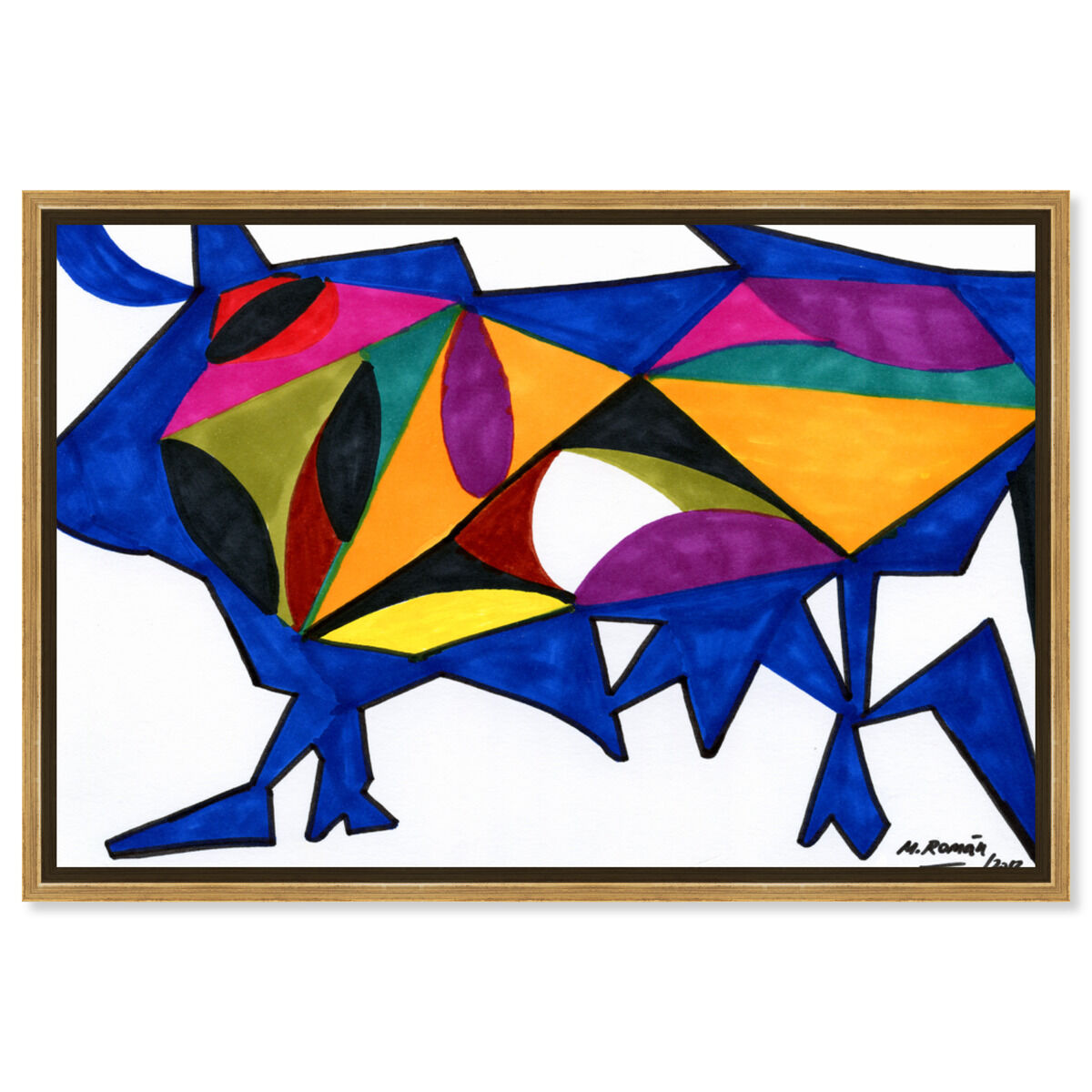 54x36/Framed Canvas/PSGLD