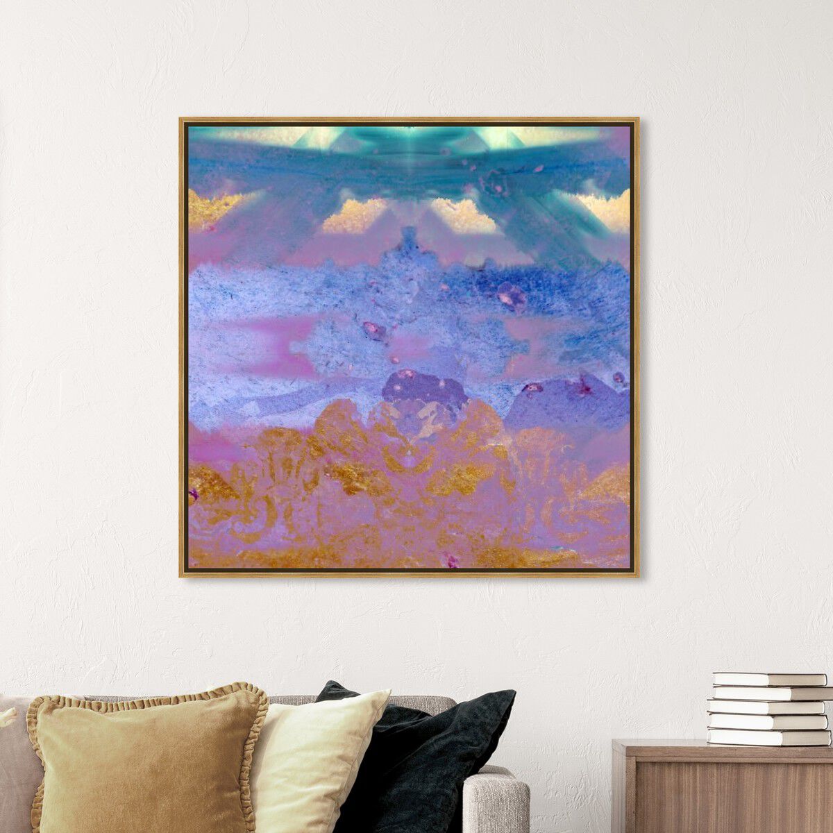 40x40/Framed Canvas/PSGLD