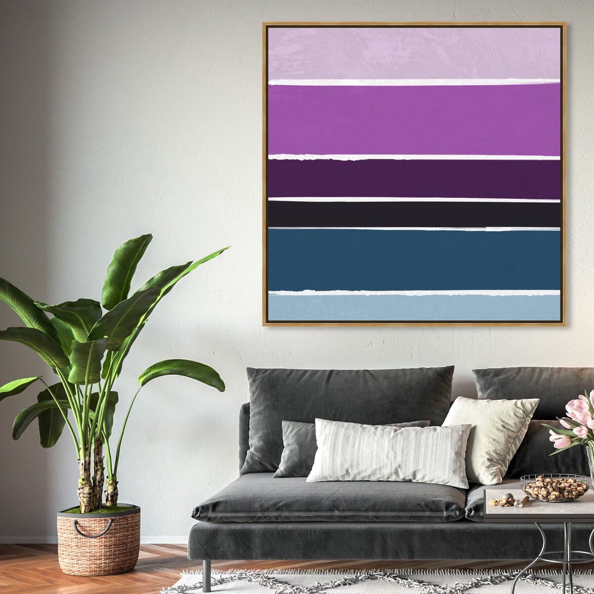 40x40/Framed Canvas/PSGLD