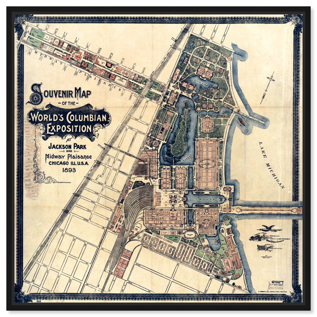 Chicago Exposition Map 1893