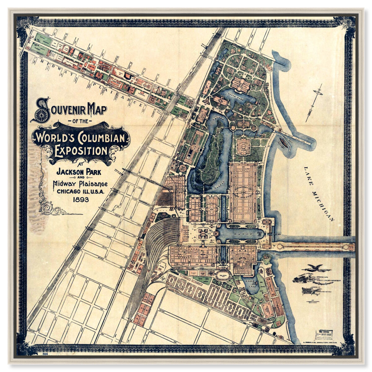 Chicago Exposition Map 1893