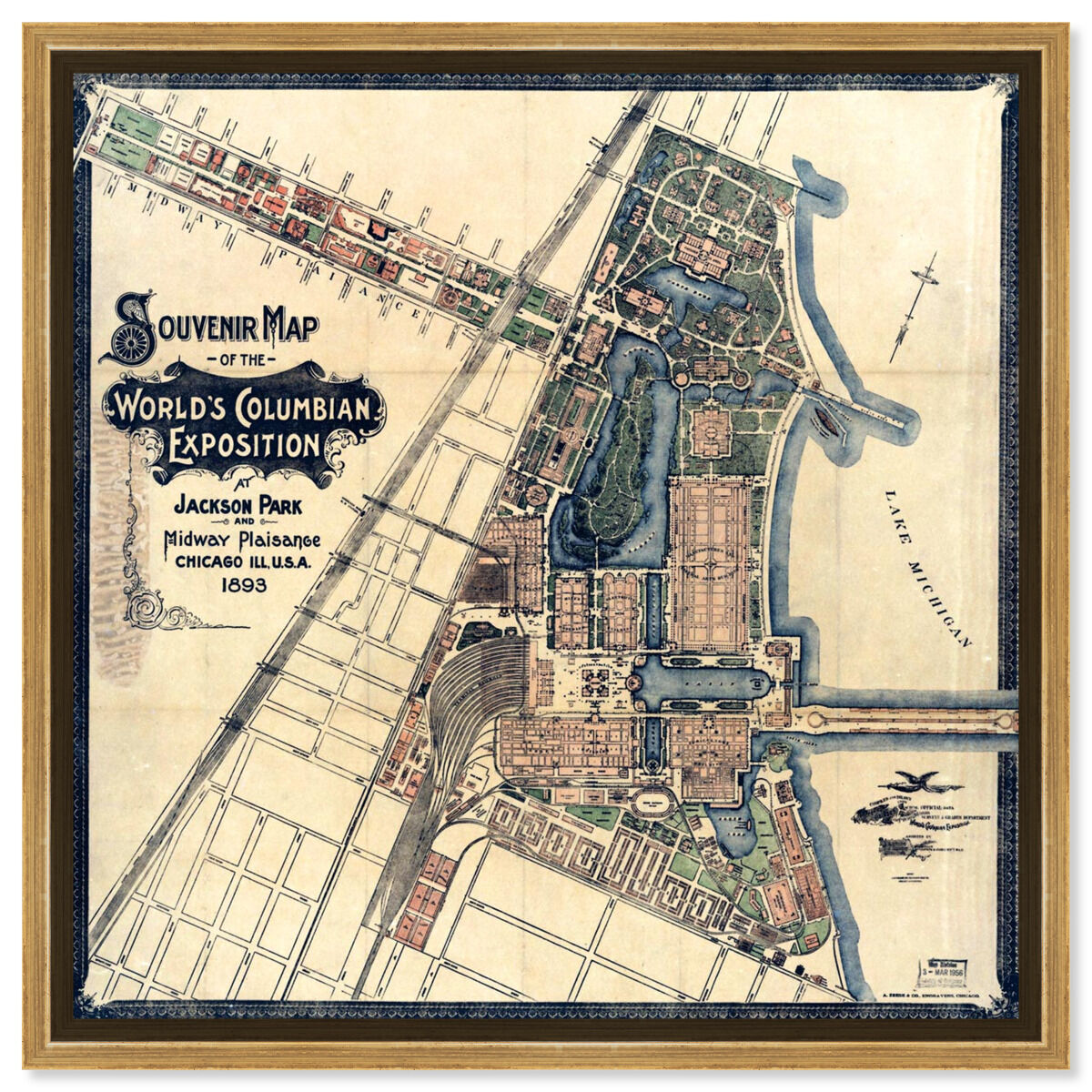 Chicago Exposition Map 1893