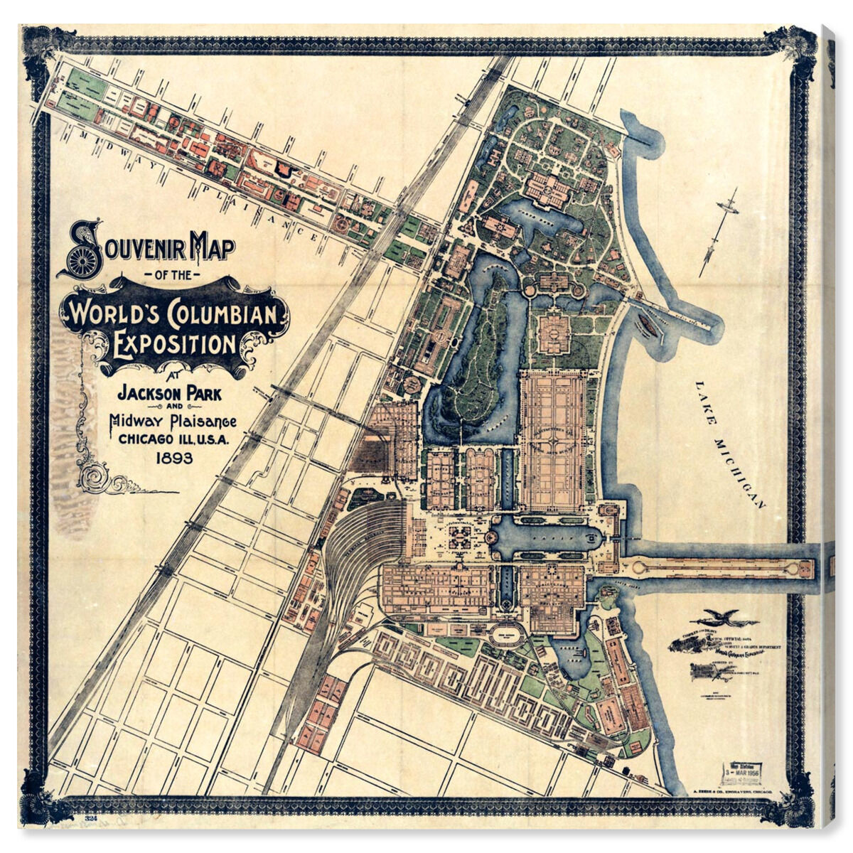 Chicago Exposition Map 1893