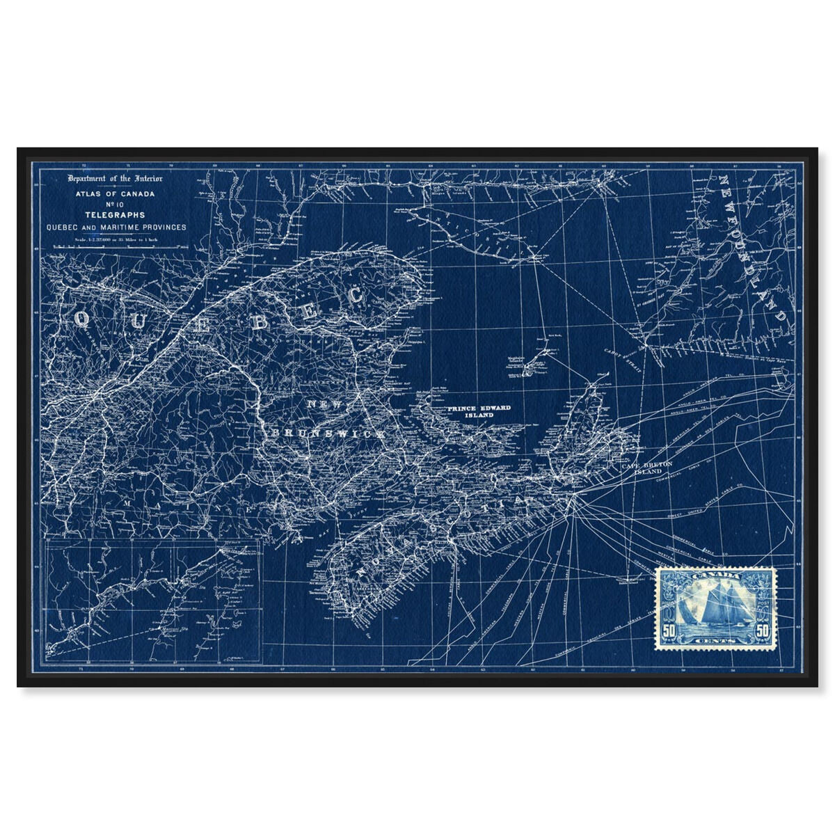 Quebec Maritime Provinces Map 1906