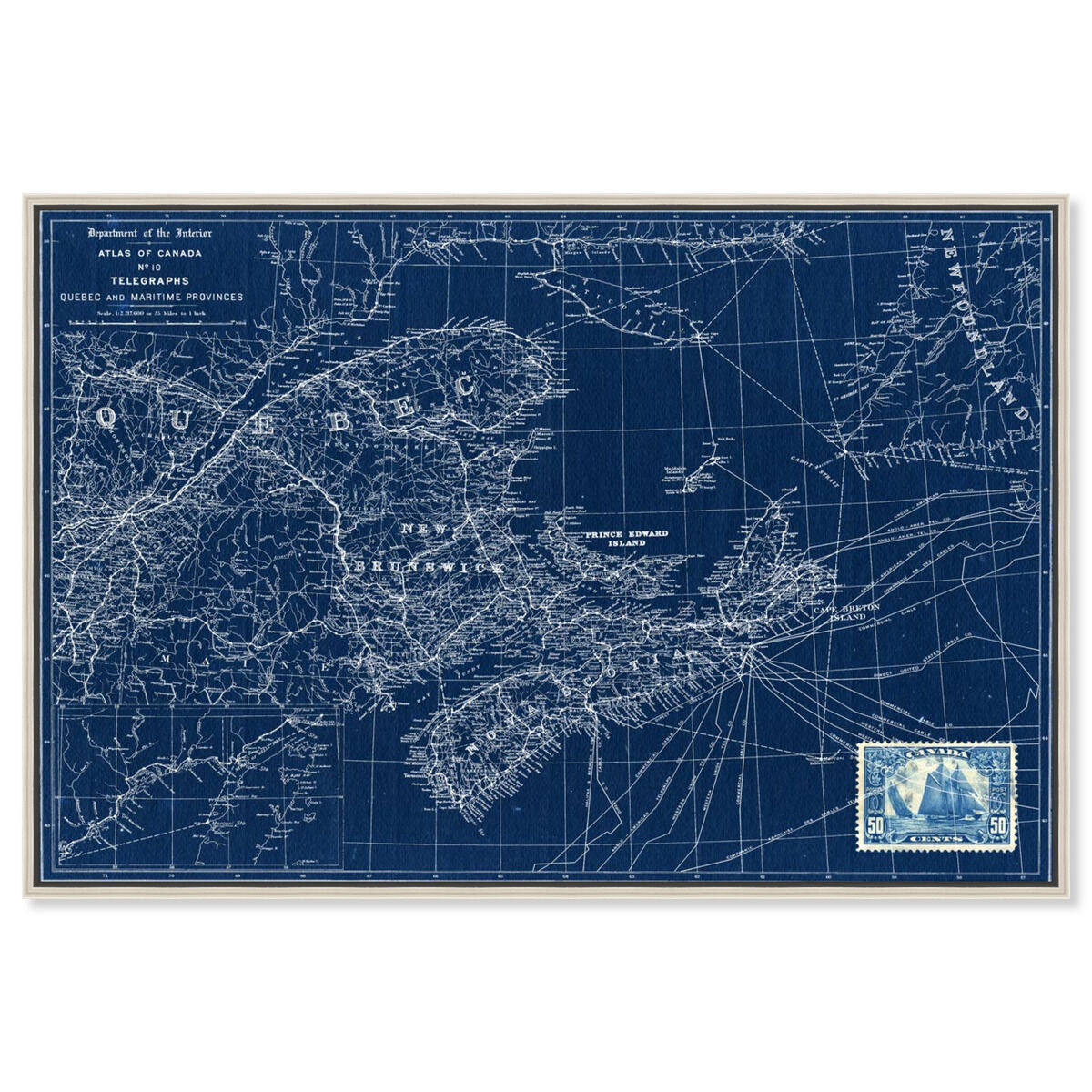 Quebec Maritime Provinces Map 1906