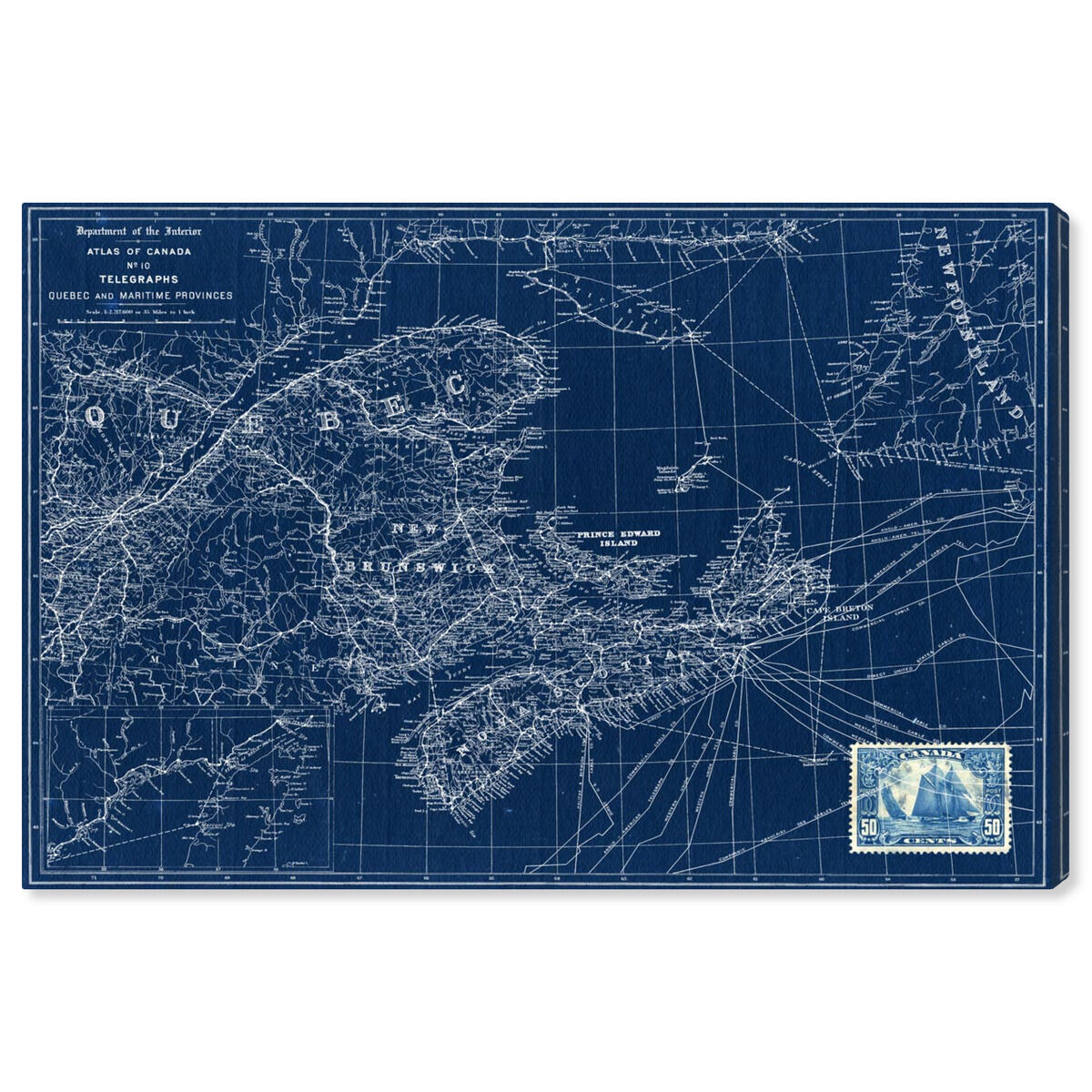 Quebec Maritime Provinces Map 1906