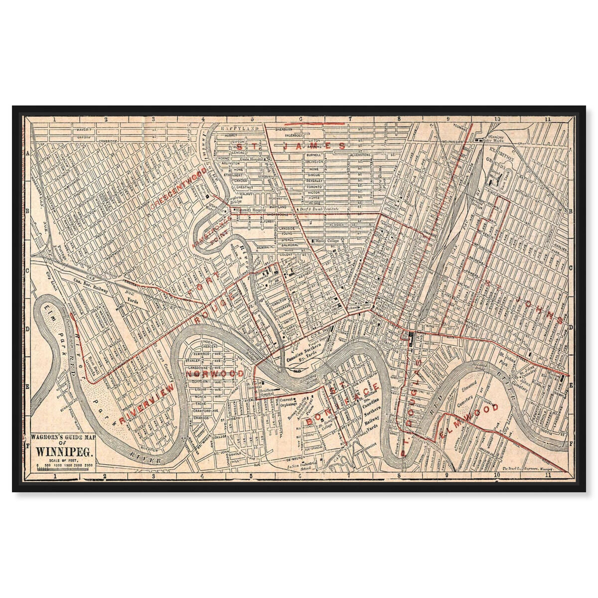 Winnipeg Street Map 1911