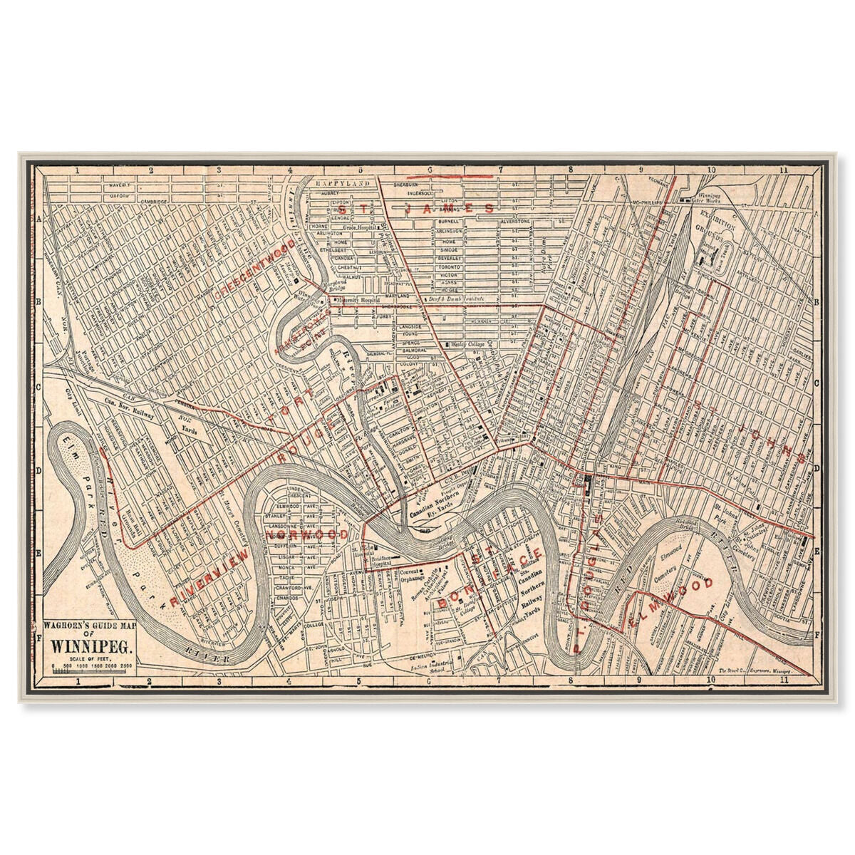 Winnipeg Street Map 1911