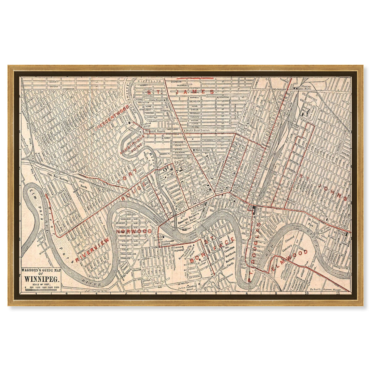 Winnipeg Street Map 1911