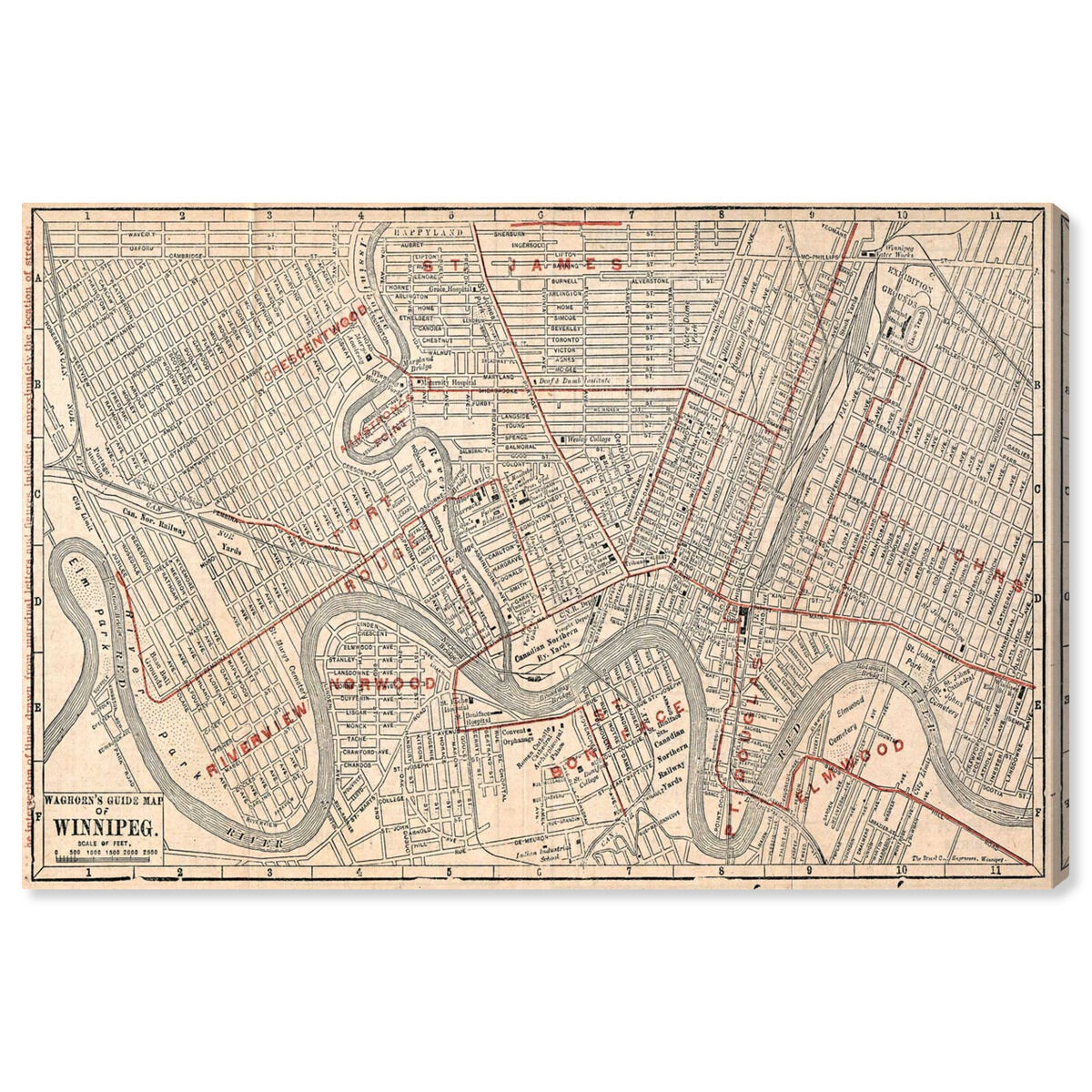 Winnipeg Street Map 1911