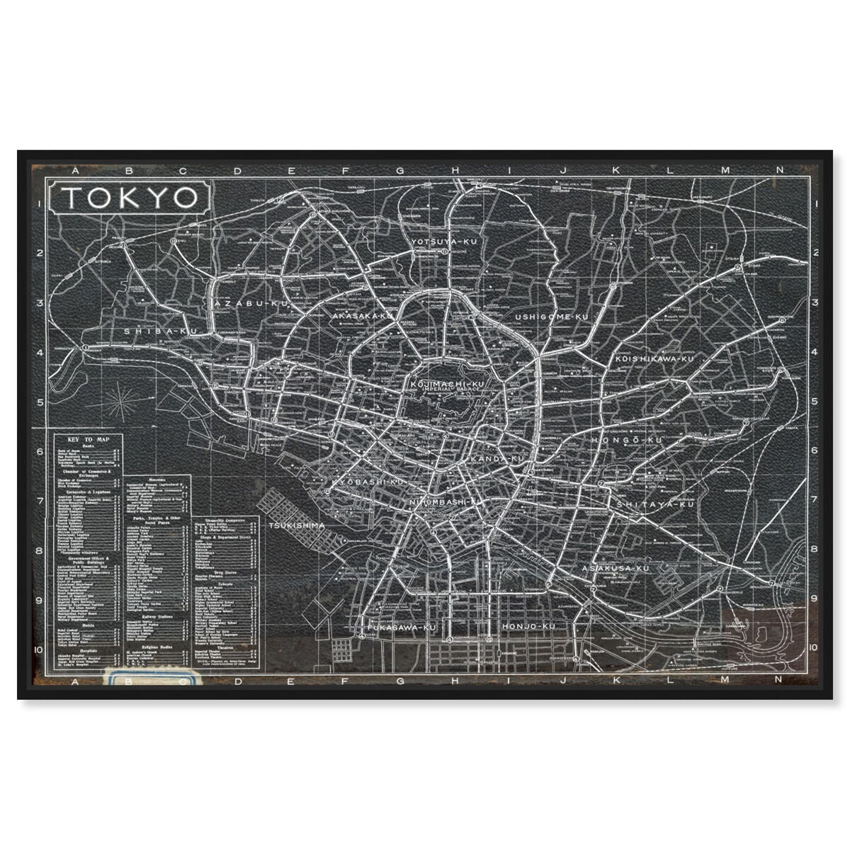 Tokyo Tourist Map 1918