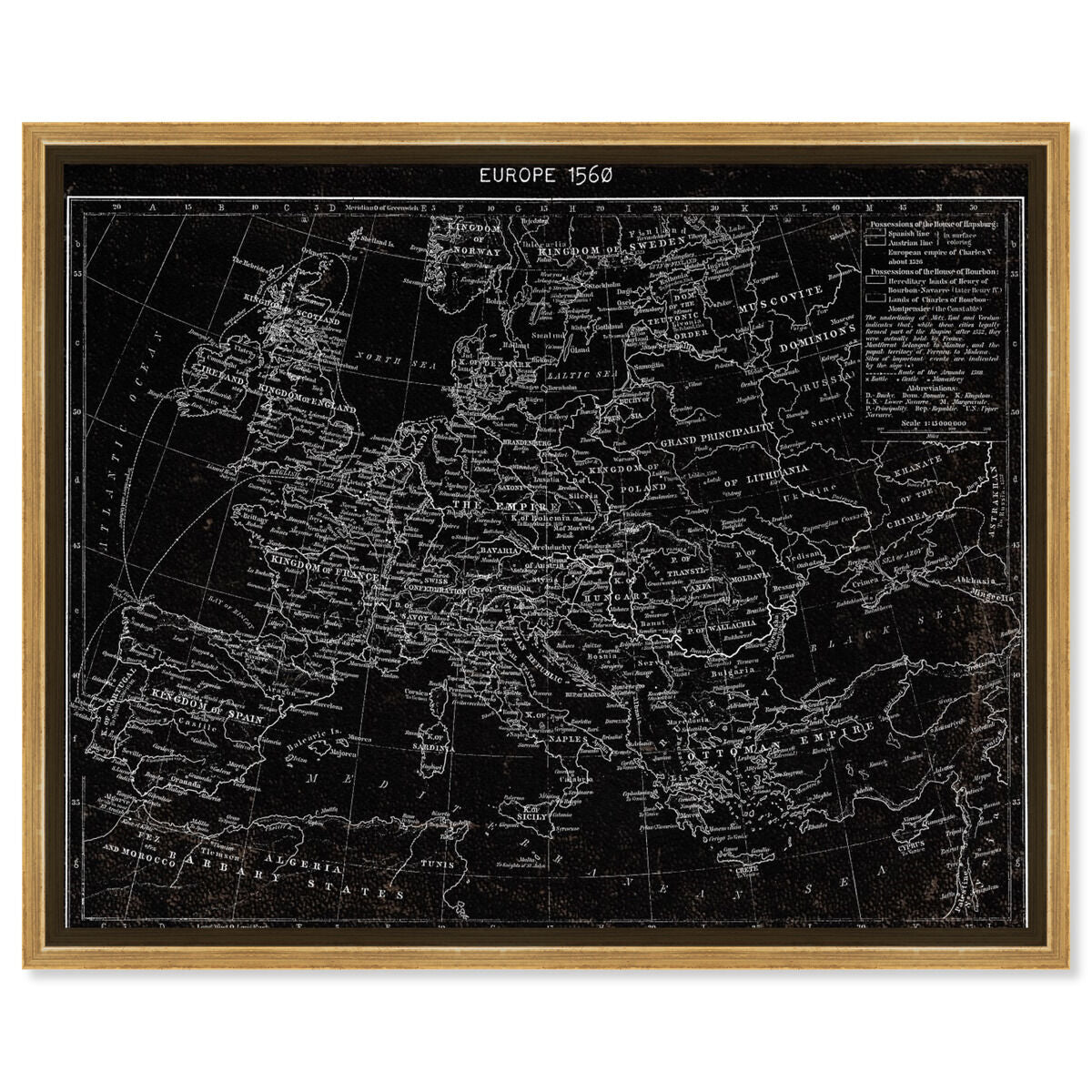Map of Europe in 1560