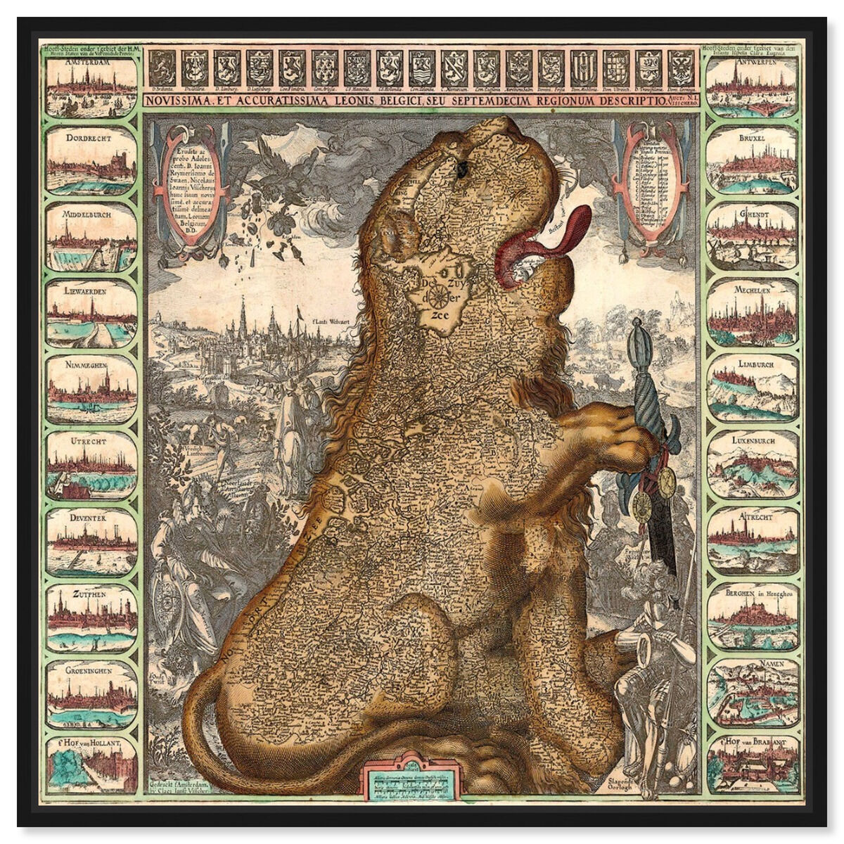 Dutch Lion 1609 Map