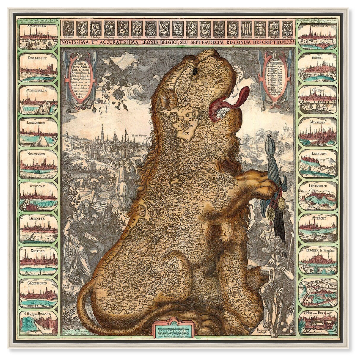 Dutch Lion 1609 Map