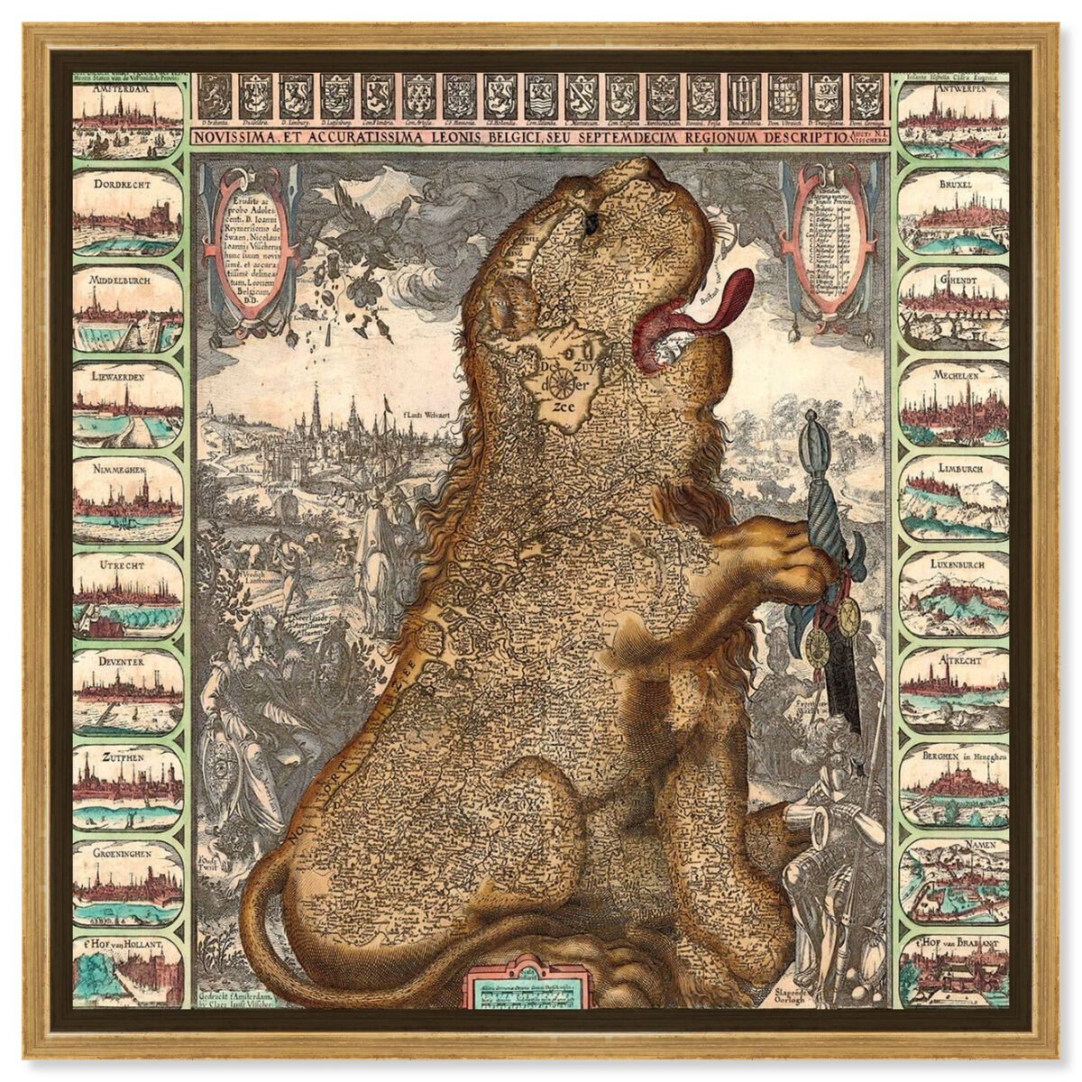 Dutch Lion 1609 Map