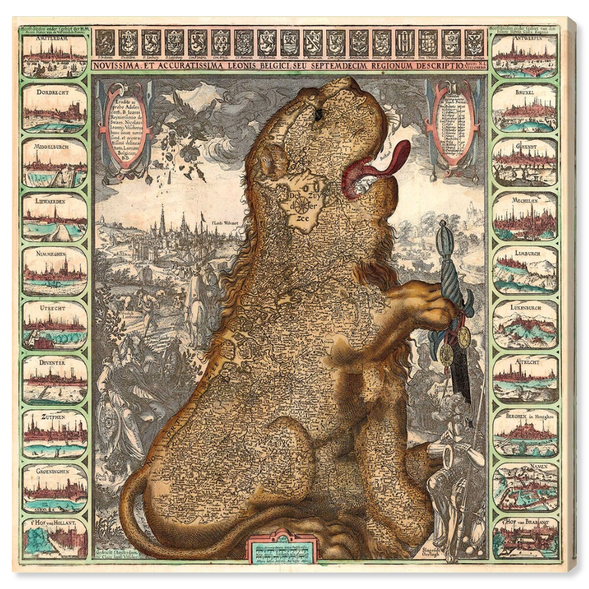 Dutch Lion 1609 Map