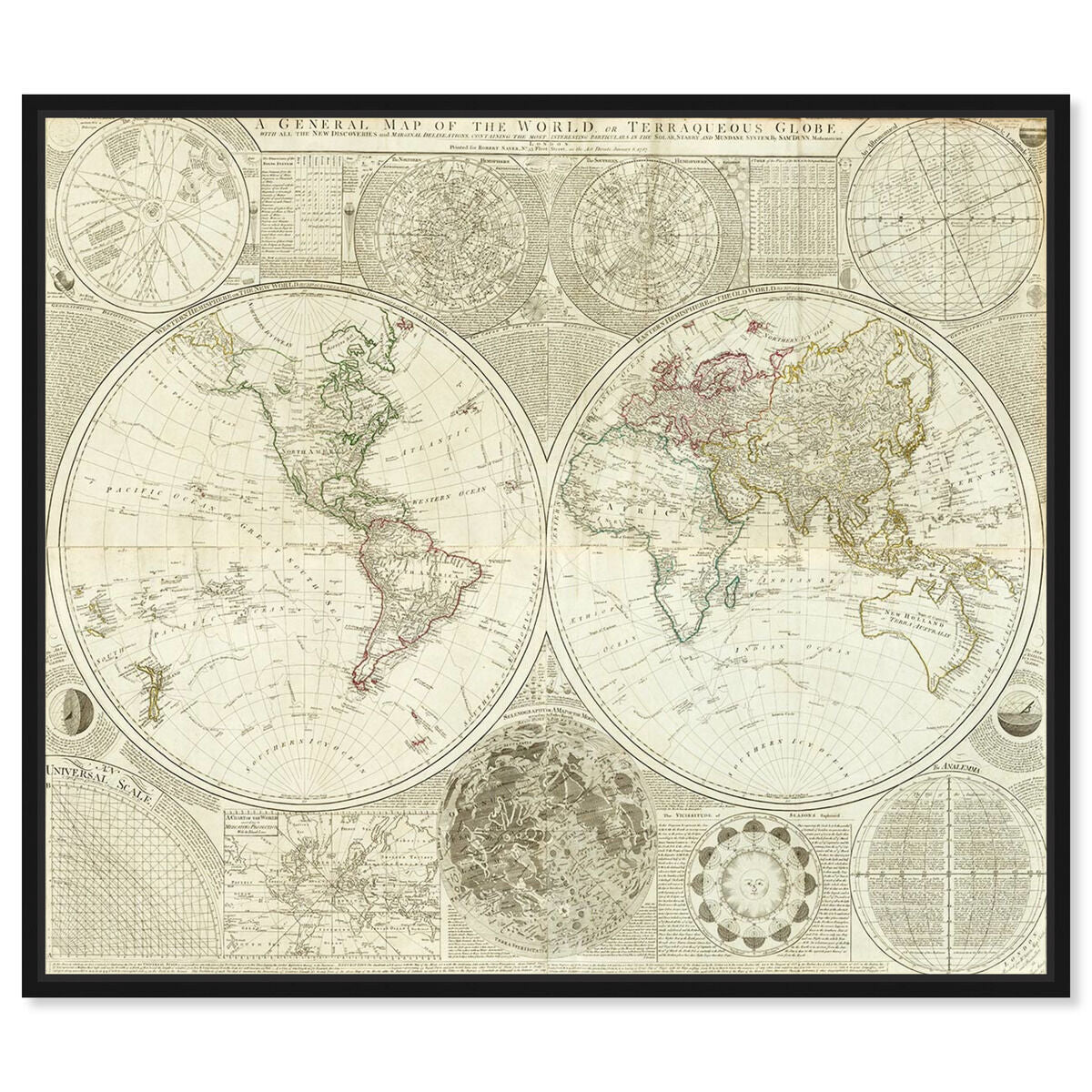 Terraqueous Globe Map 1787