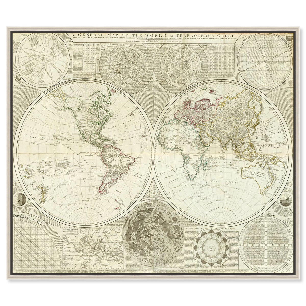 Terraqueous Globe Map 1787