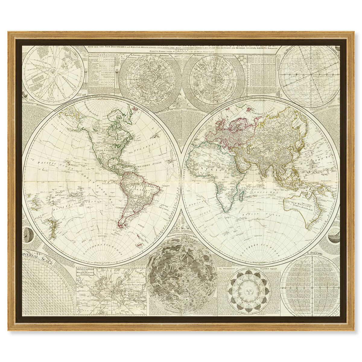 Terraqueous Globe Map 1787