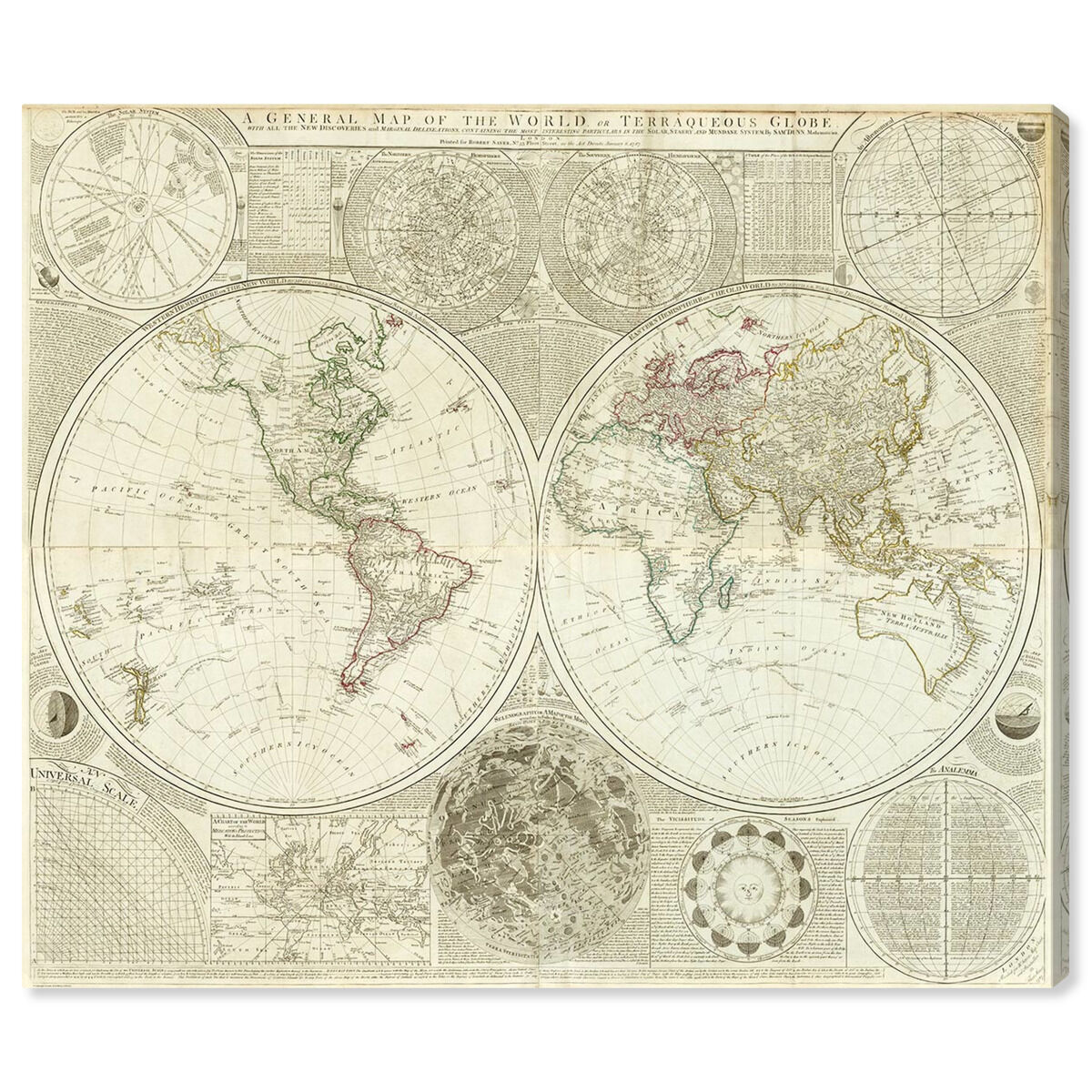 Terraqueous Globe Map 1787