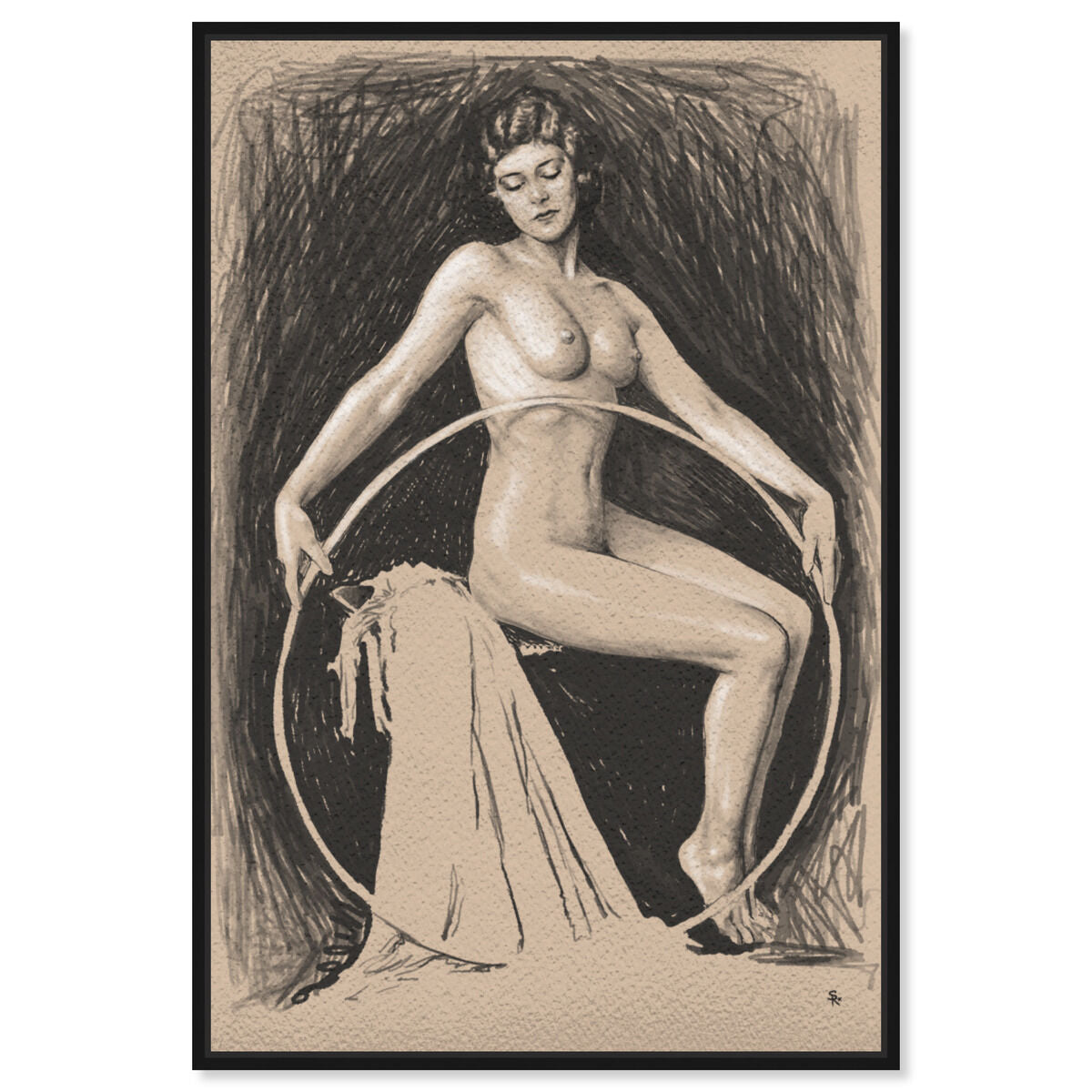 Nude Woman with Hoop
