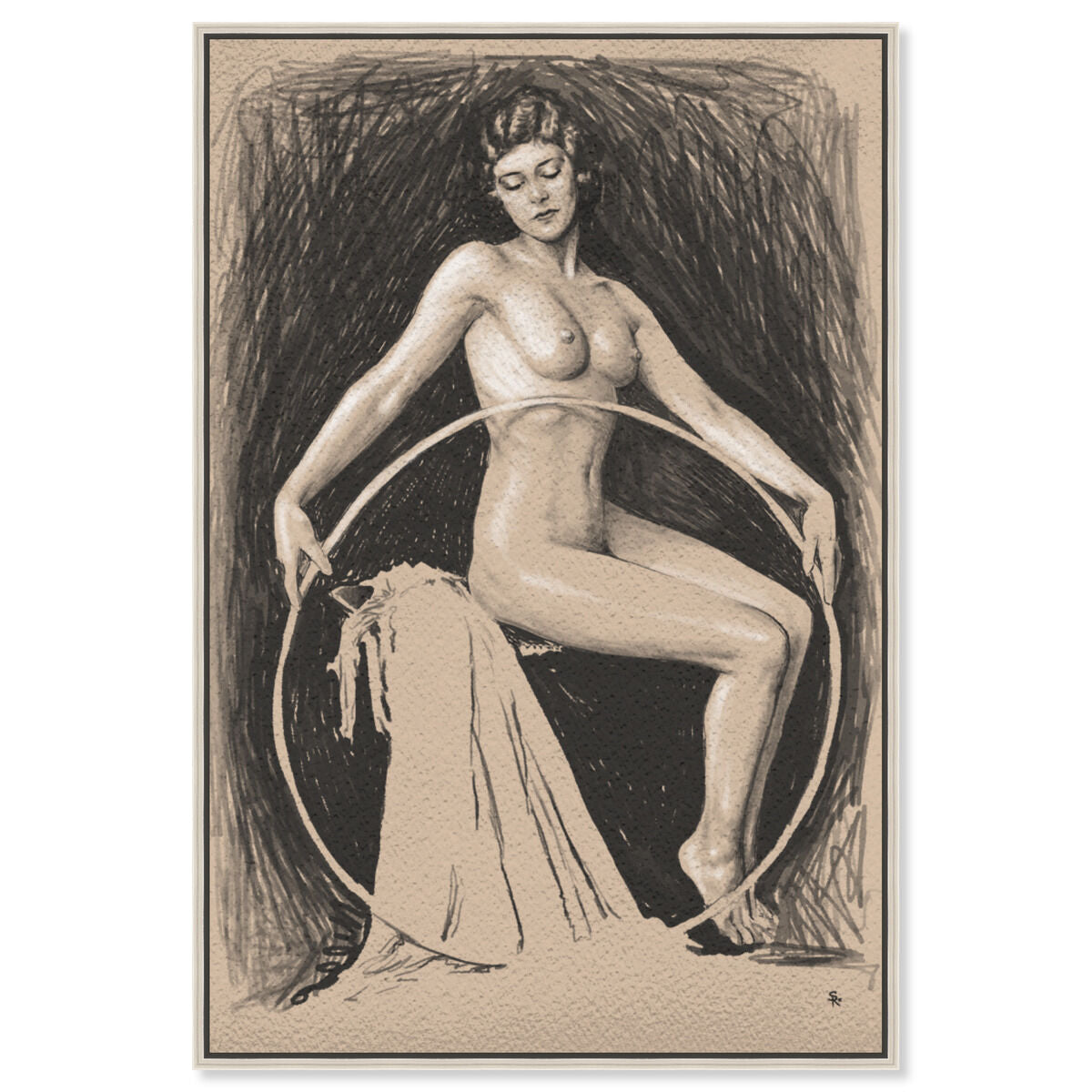 Nude Woman with Hoop