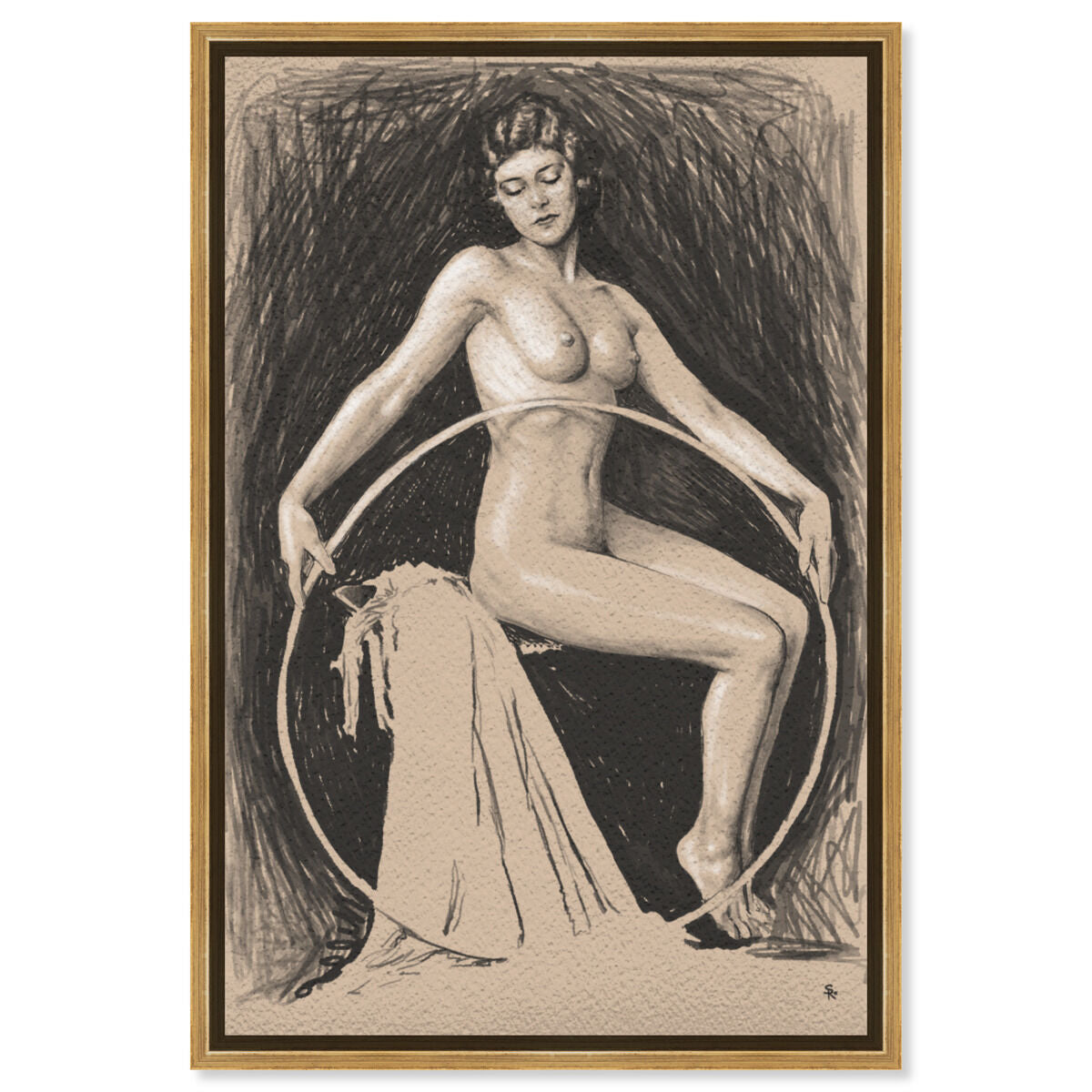 Nude Woman with Hoop
