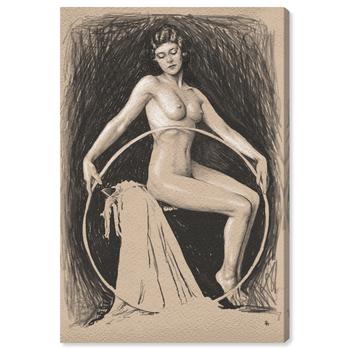 Nude Woman with Hoop